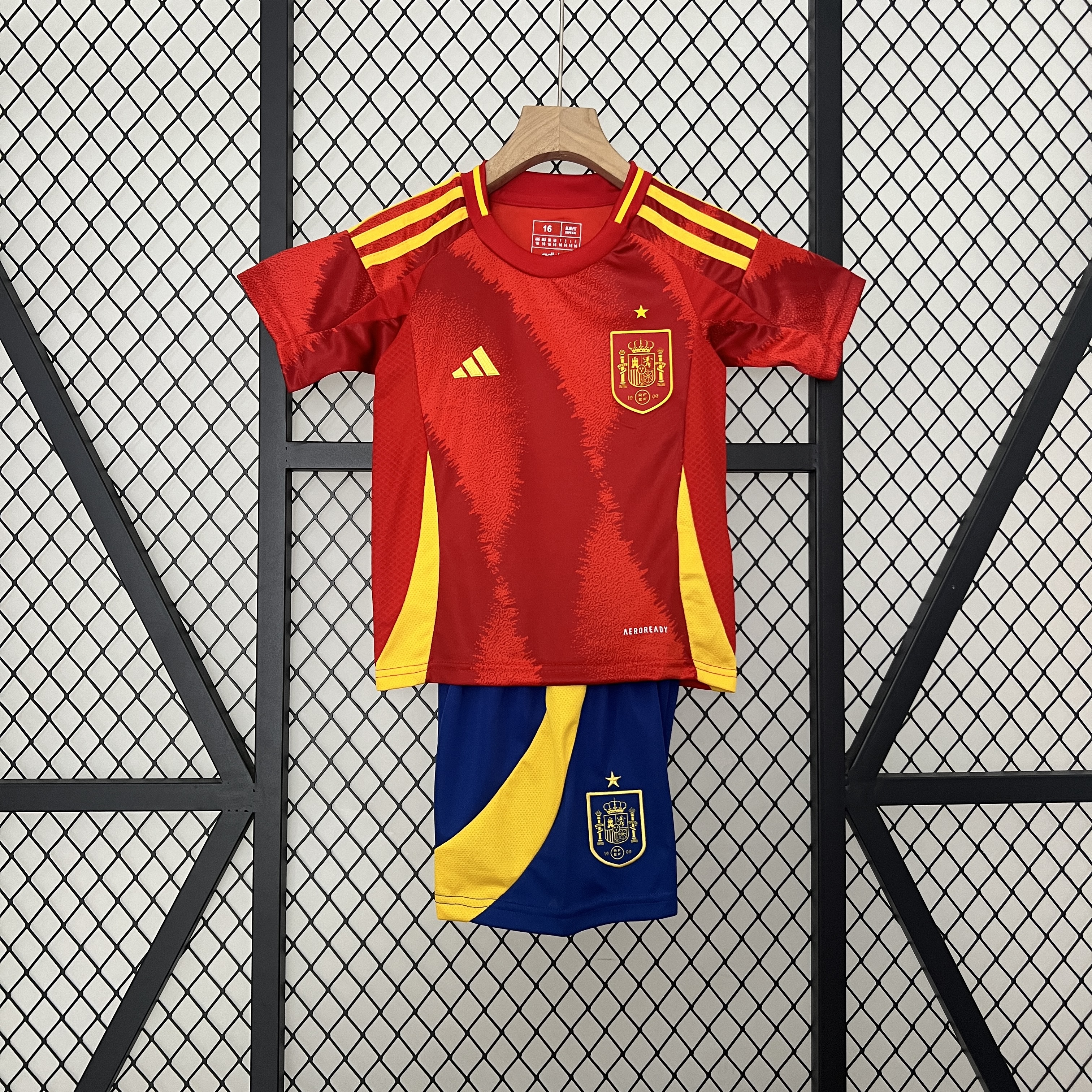 Spain 2024 Home Stadium Kids Kit - ReplicasJersey