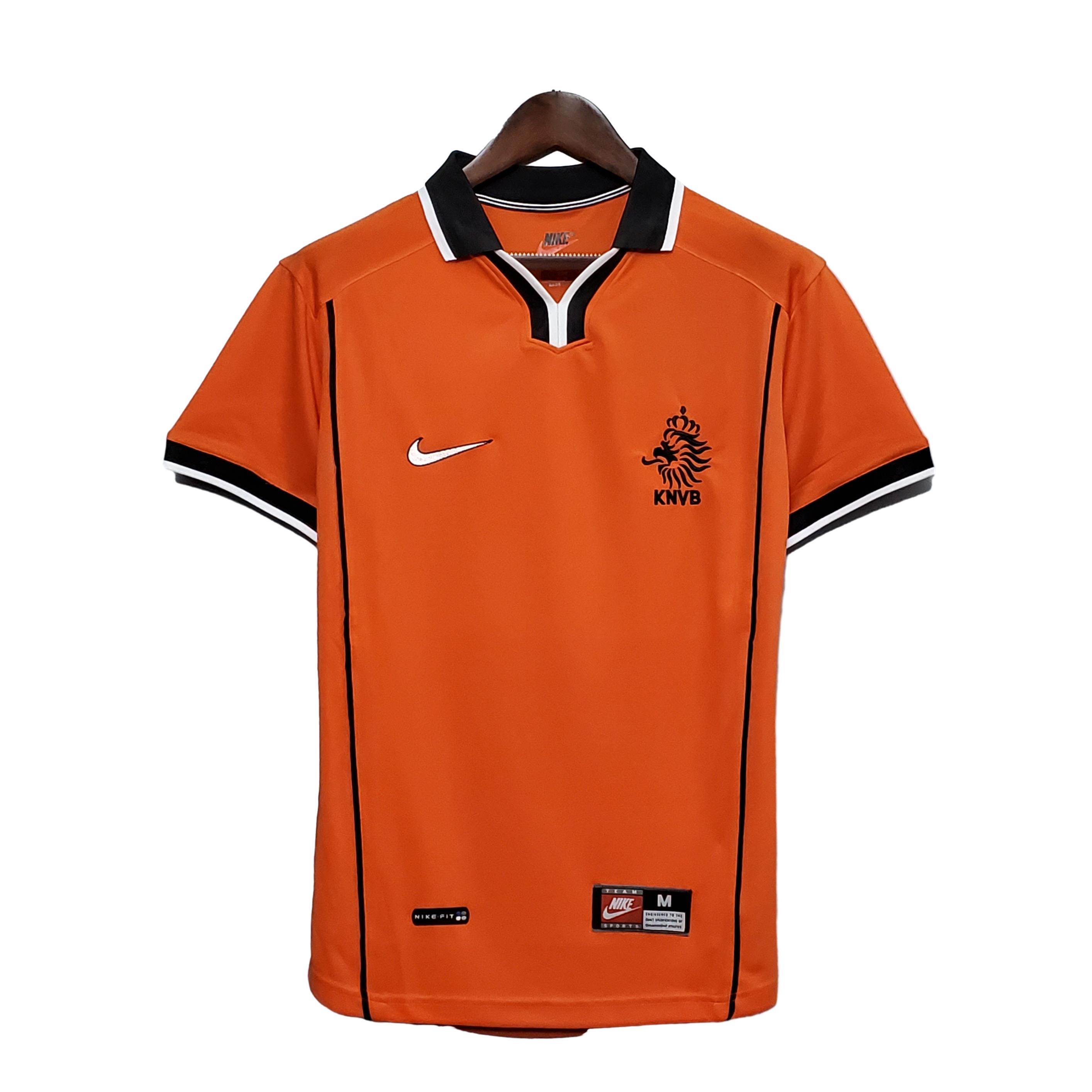 Retro Netherlands 1998 Home Stadium Jersey - ReplicasJersey