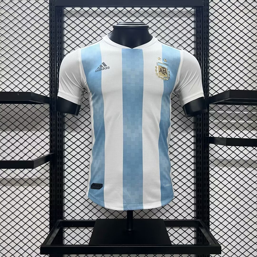 Retro Argentina 2018 Home Stadium Jersey - Player Version - ReplicasJersey