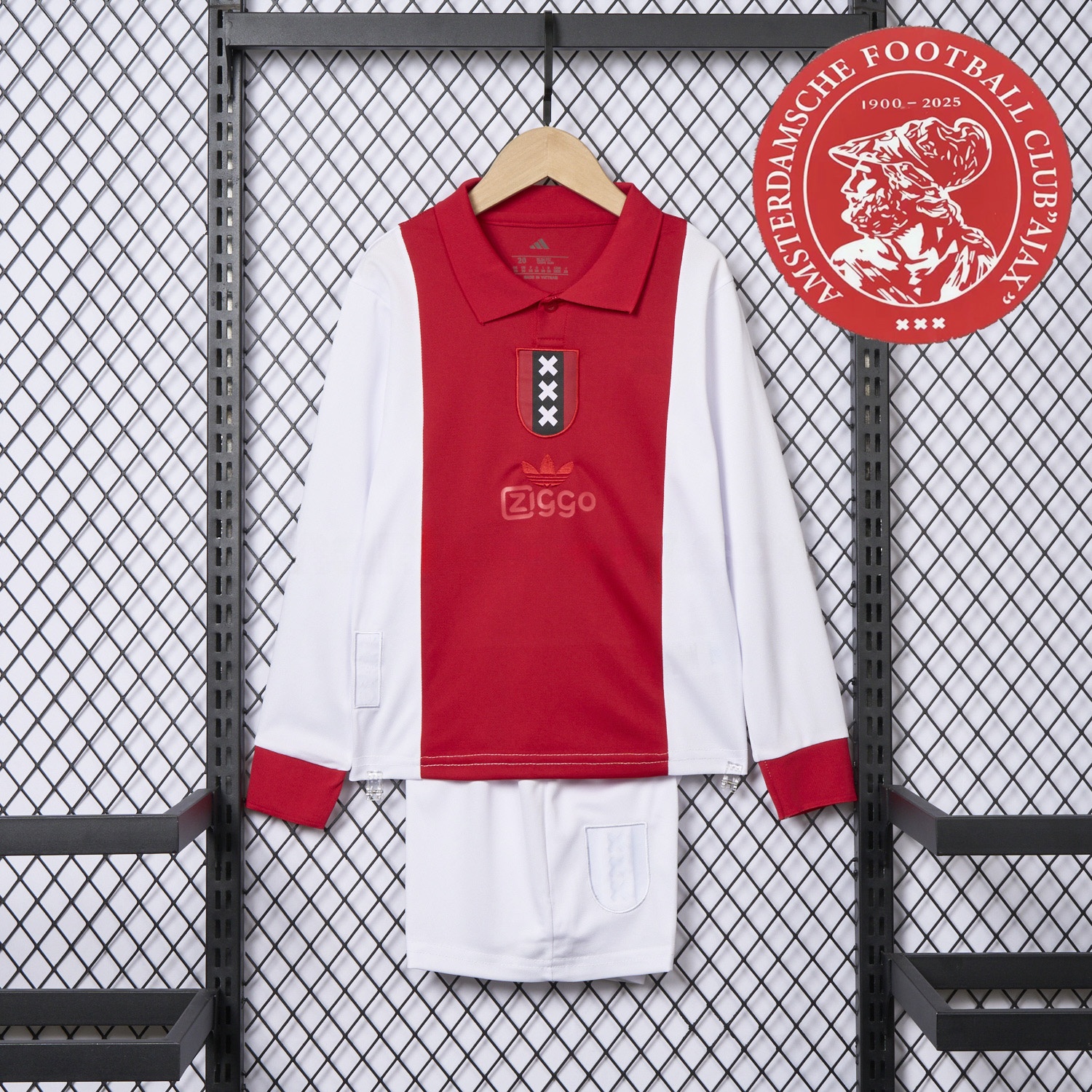 Ajax 2025 125-Year Anniversary Long Sleeve Kids Kit - ReplicasJersey
