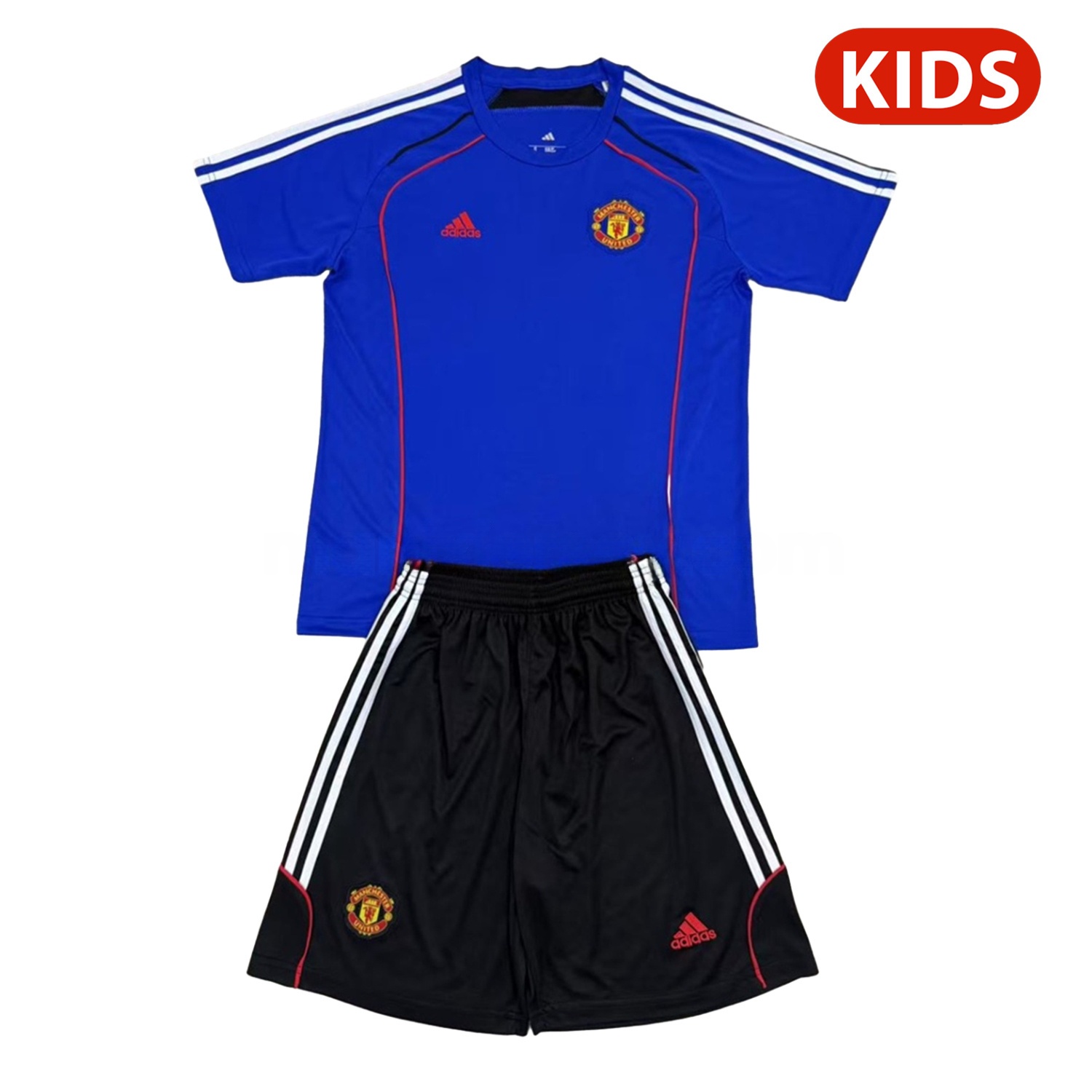 Manchester United 25-26 Urban Purtist Throwback Blue Kids Kit - ReplicasJersey