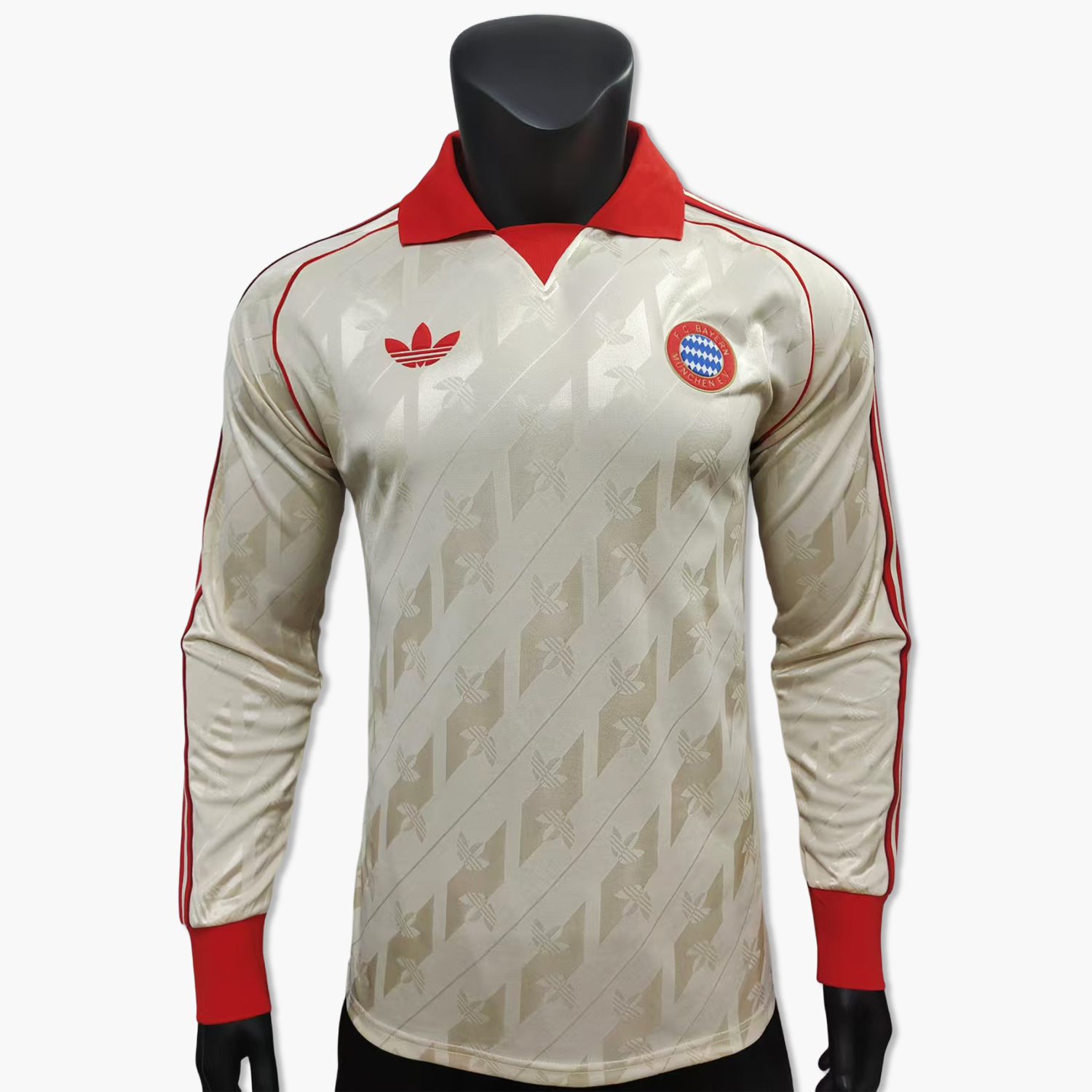 Bayern Munich 24-25 Originals LFSTLR Long Sleeve Off White Jersey - Player Version - ReplicasJersey