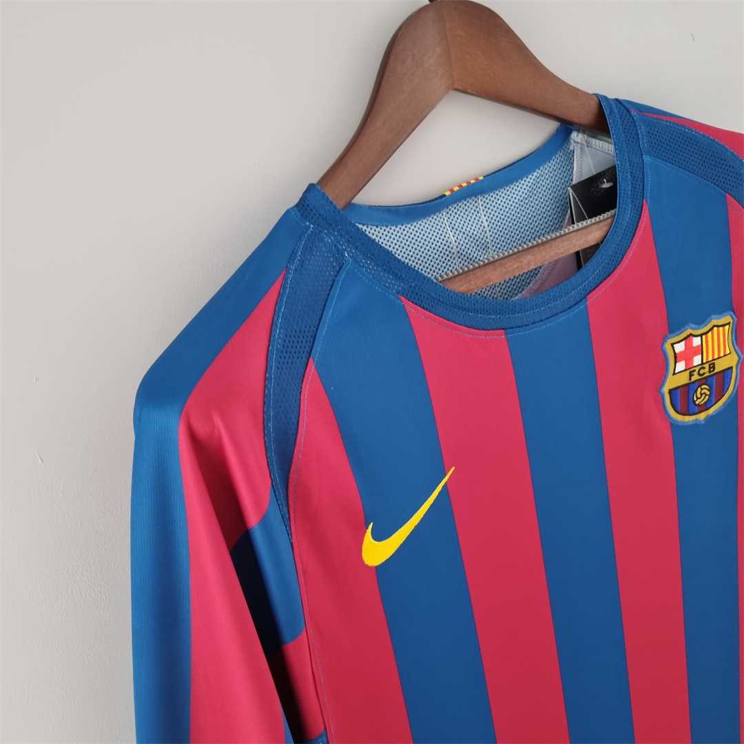 B.A.R.S.A Retro 05-06 Home Long Sleeve Jersey - UEFA Champions League Final - ReplicasJersey