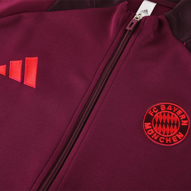 Bayern Munich 24-25 Jacket Training Tracksuit - Claret Red - ReplicasJersey