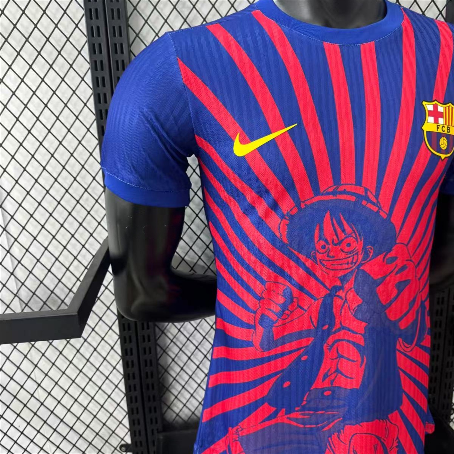 B.A.R.S.A 25-26 One Piece Red Silhouette Special Blue Jersey - Player Version - ReplicasJersey