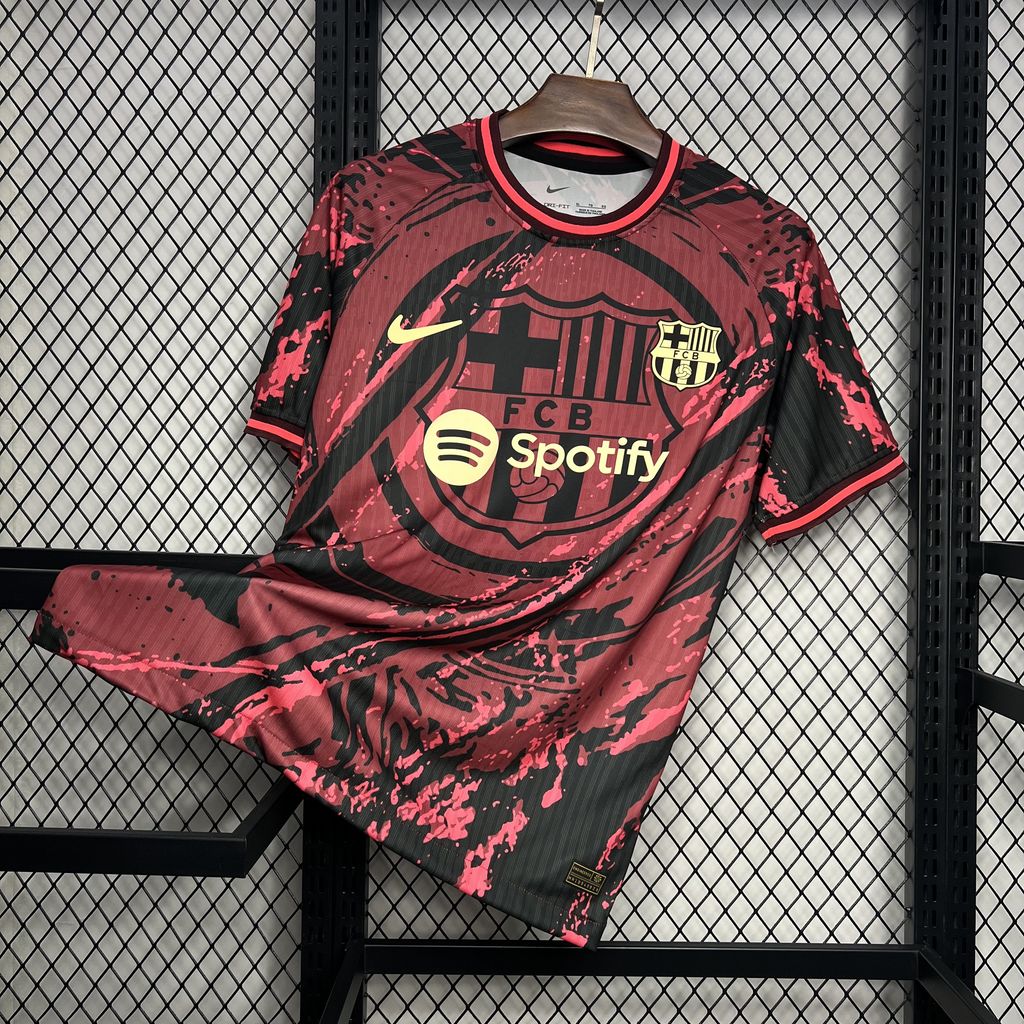 B.A.R.S.A 24-25 Red Crest Special Edition Jersey - Fans Version - ReplicasJersey