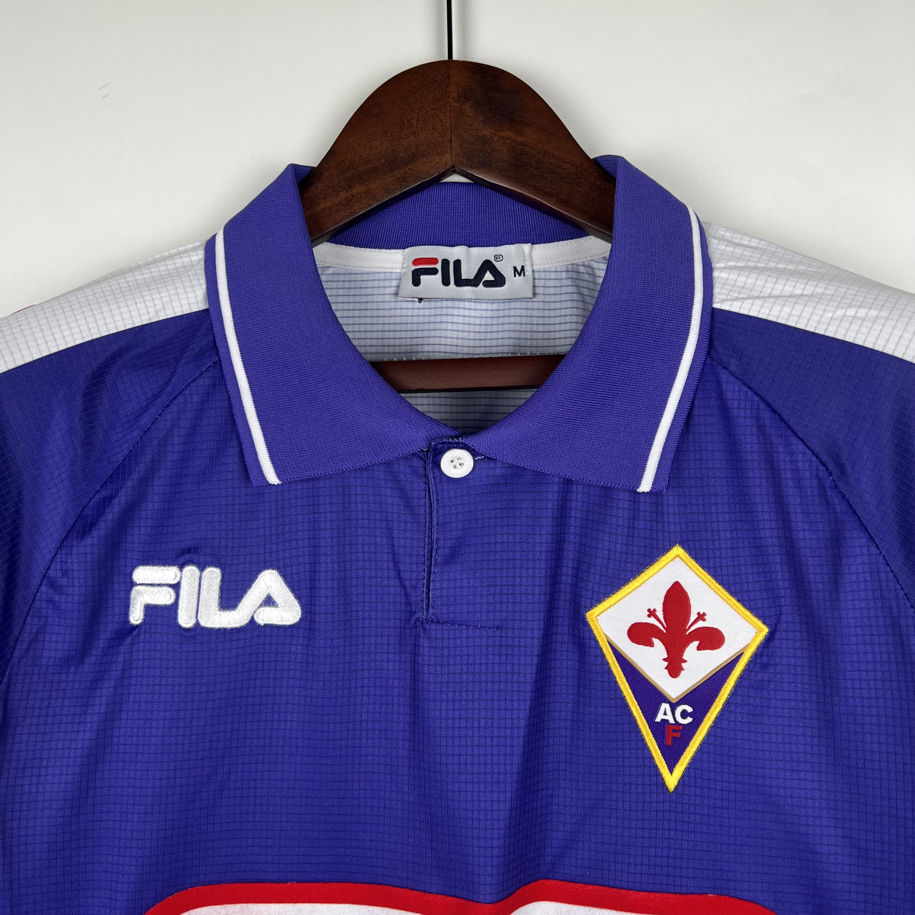 Retro Fiorentina 1998 Home Stadium Long Sleeve Jersey - ReplicasJersey