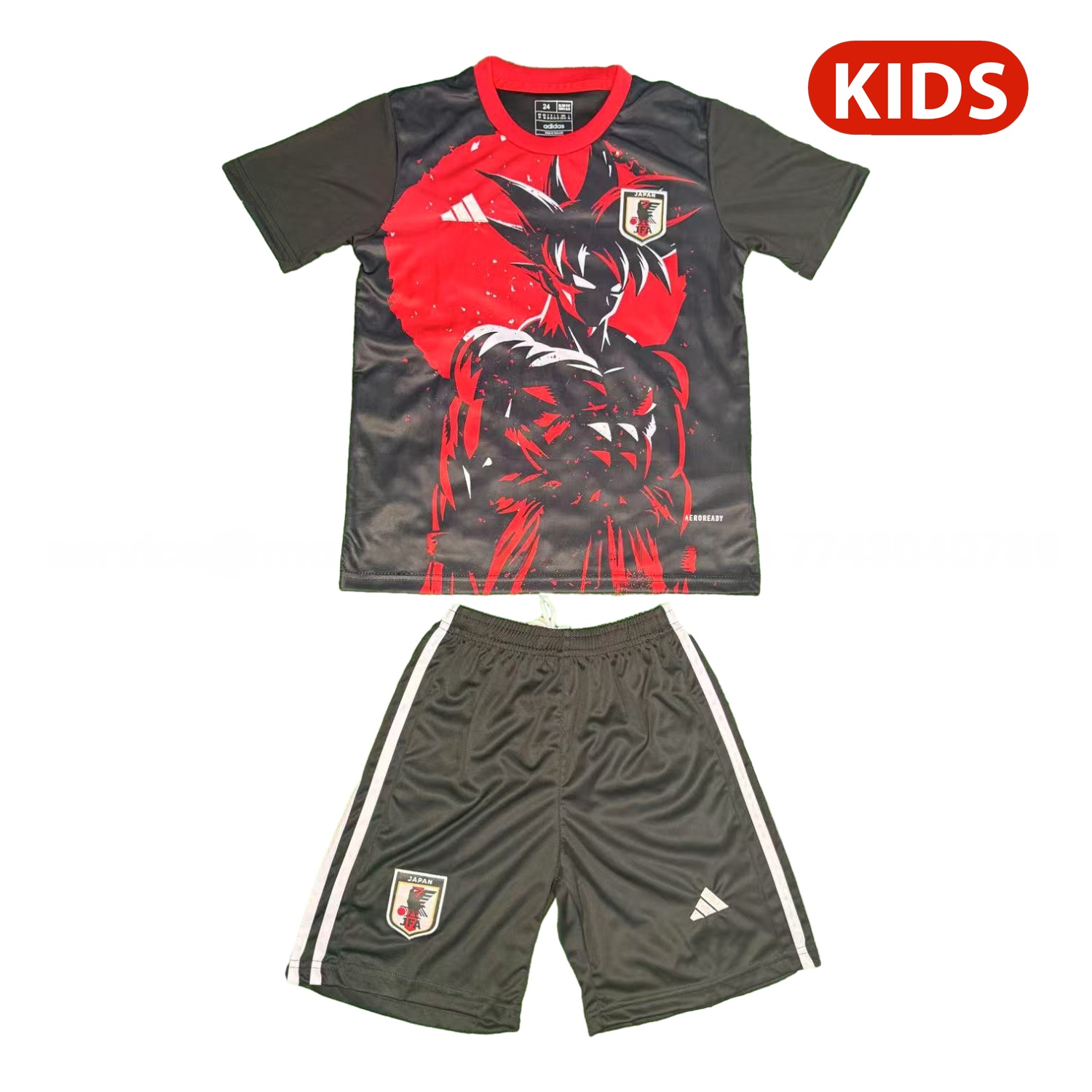 Japan 25-26 Saiyan At Sunset Black Special Kids Kit - ReplicasJersey