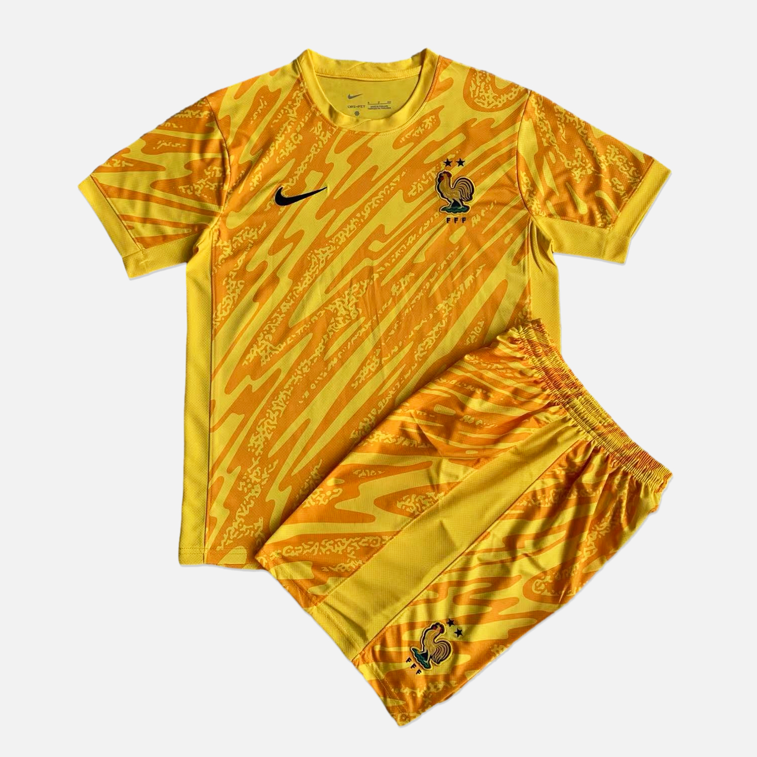 France 2024 Yellow Goalkeeper Kids Kit - ReplicasJersey