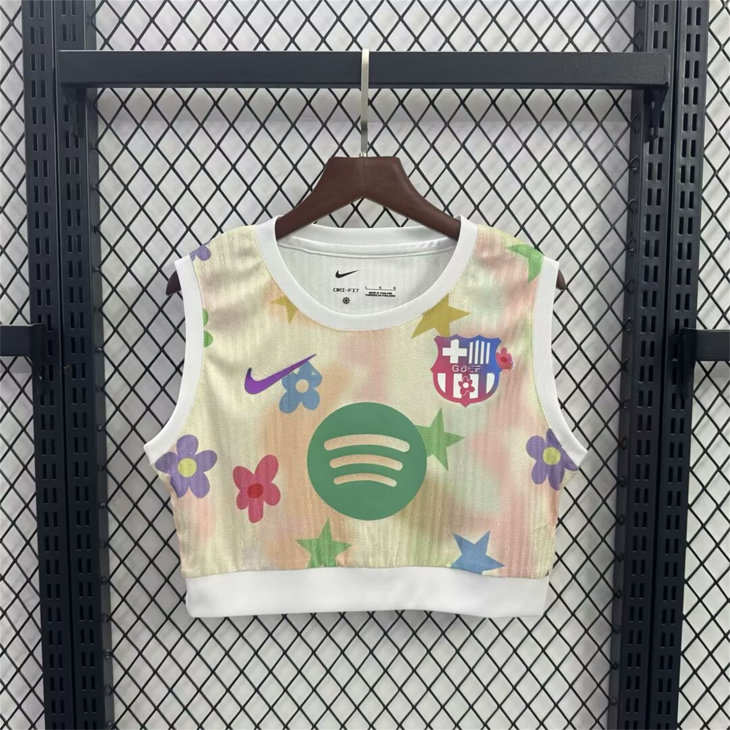 Women's B.A.R.S.A 25-26 Yellow Yoga Vest with Colorfule Flowers - ReplicasJersey