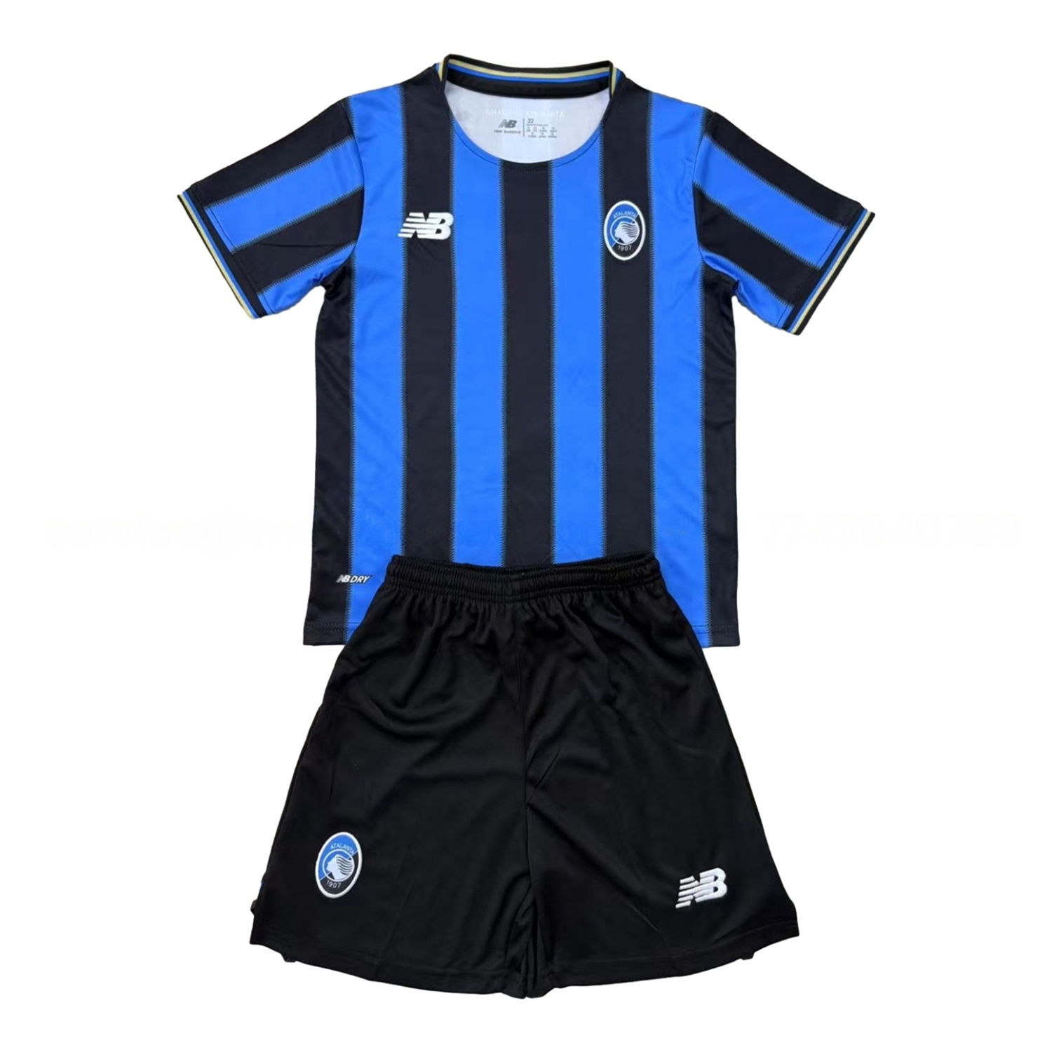 Atalanta 25-26 Home Unsponsored Men's Adult Jersey Set - Fans Version - ReplicasJersey