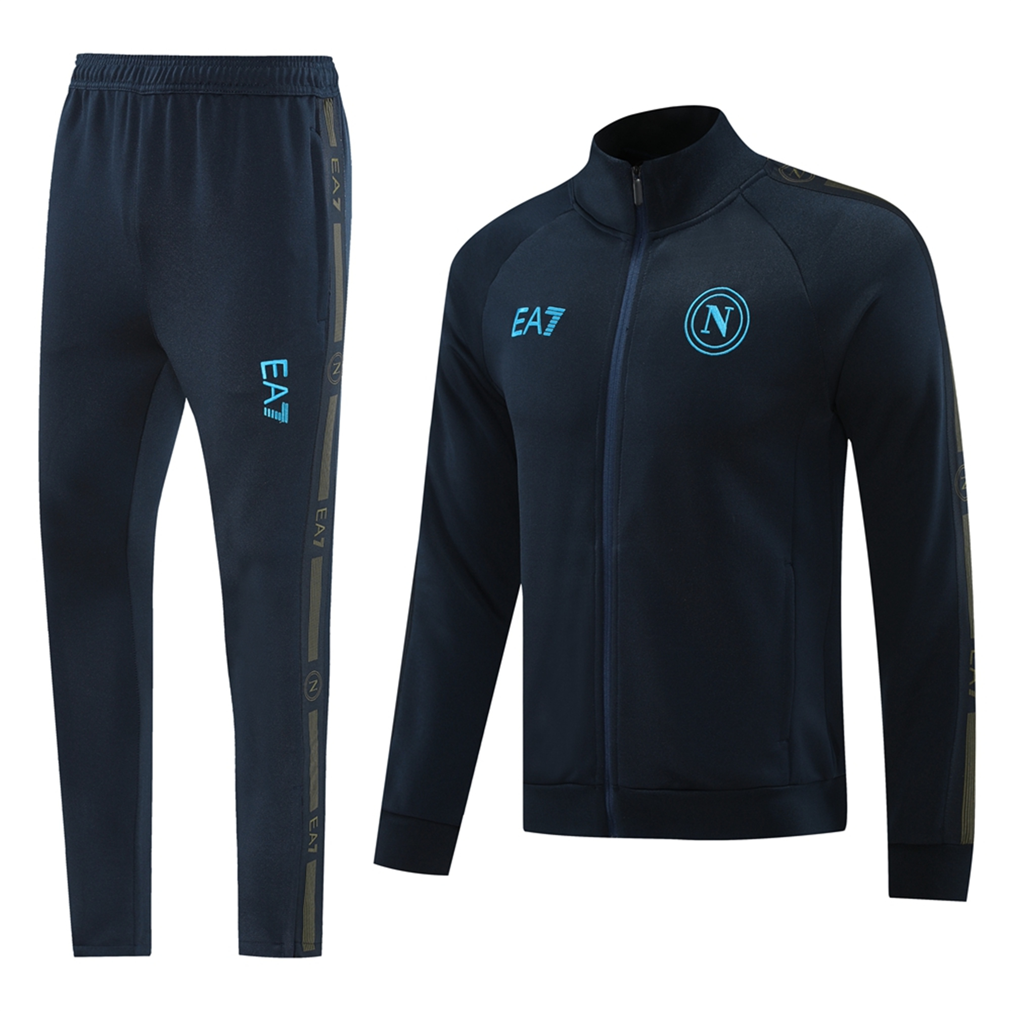 Napoli 24-25 Jacket Training Tracksuit - Deep Blue Top and Pants - ReplicasJersey