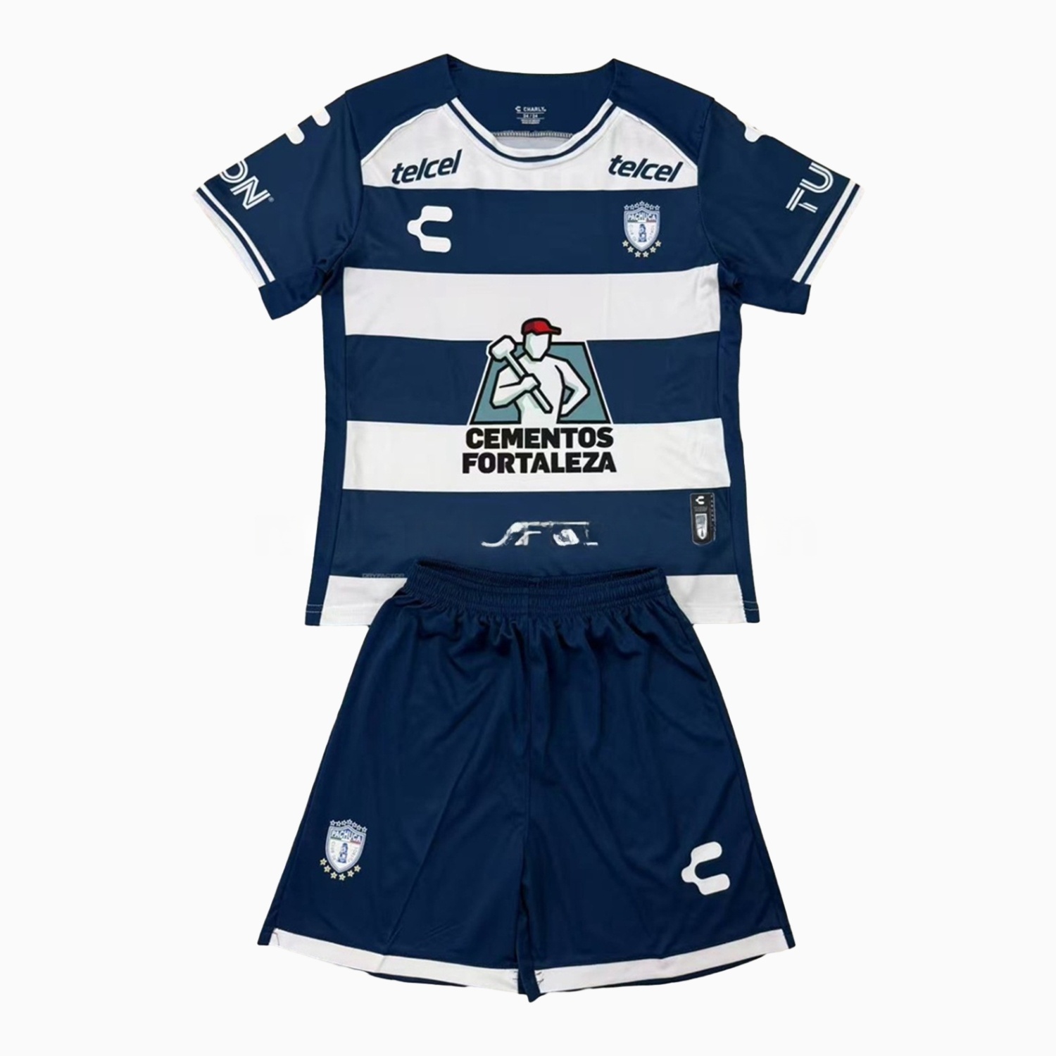 Pachuca 24-25 Home Men's Adult Jersey Set - Fans Version - ReplicasJersey
