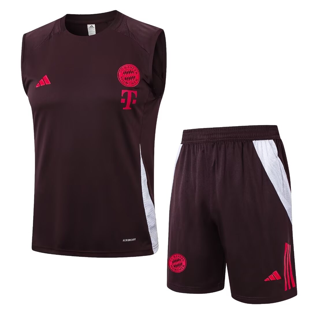 Bayern Munich 24-25 Vest Training Set - Dark Red - ReplicasJersey