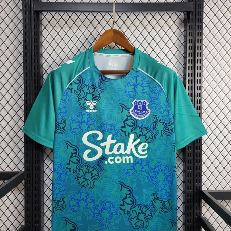 Everton 24-25 Shamrock Pre-match Jersey - Fans Version - ReplicasJersey