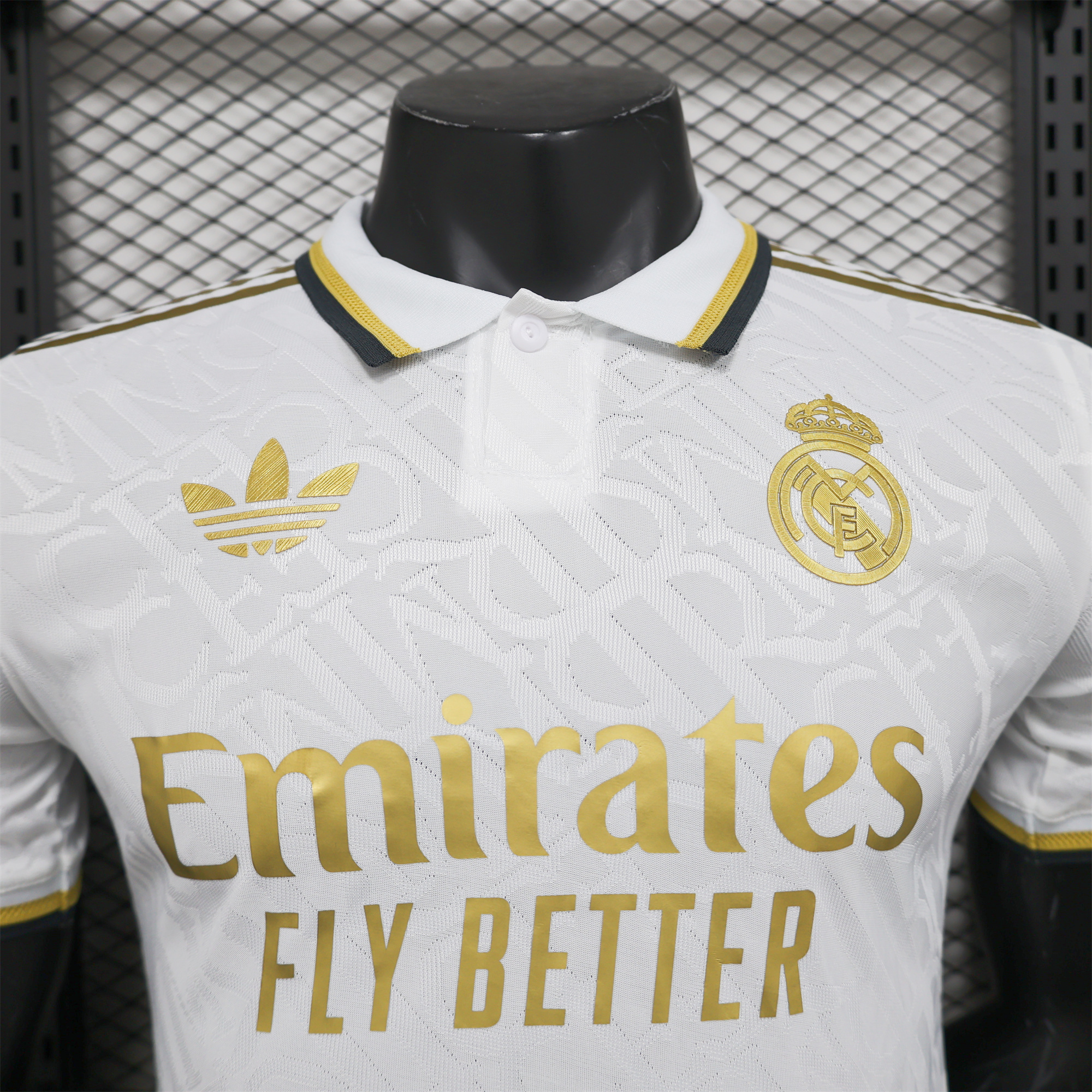 Real Madrid 24-25 White Gold Special Edition Jersey - Player Version - ReplicasJersey