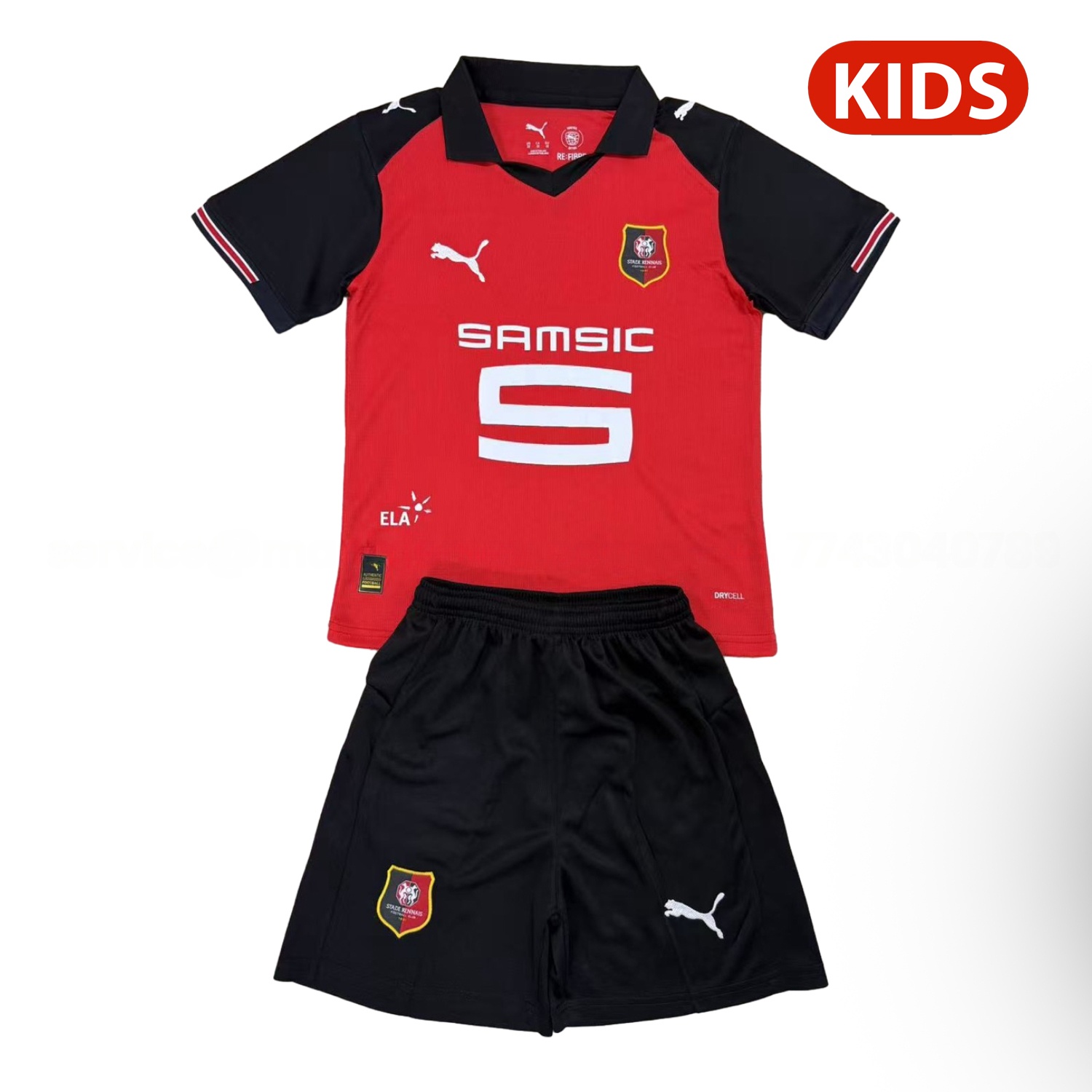 Stade Rennais 25-26 Home Kids Kit - ReplicasJersey