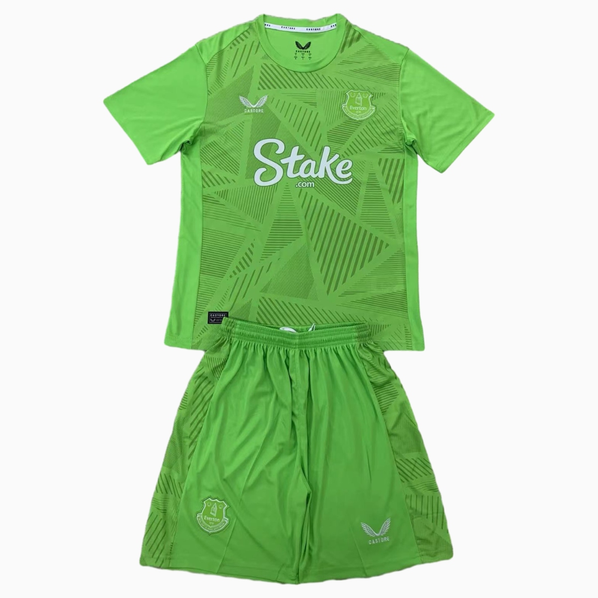 Everton 24-25 Light Green Goalkeeper Men's Adult Jersey Set - Fans Version - ReplicasJersey