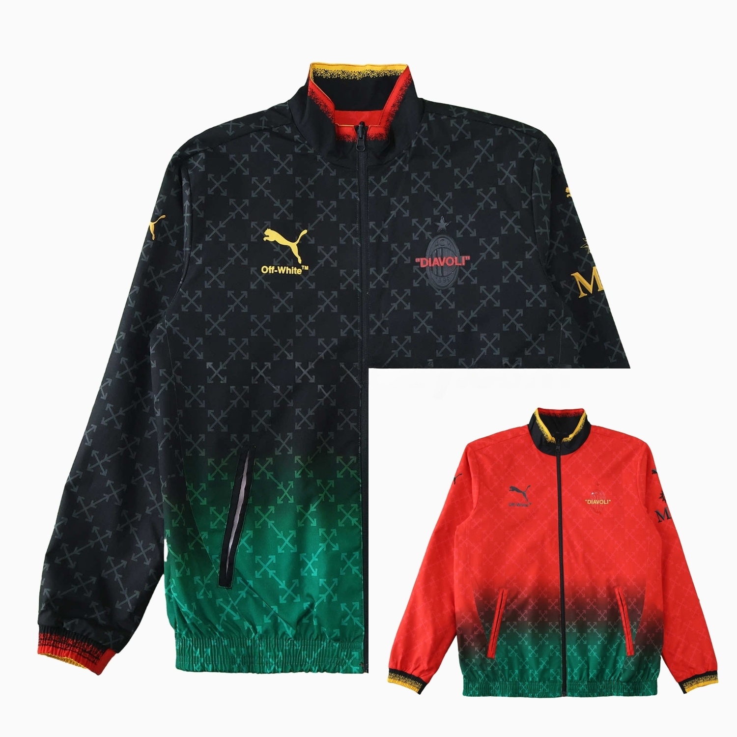 AC Milan 24-25 Fourth “Diavoli” Special Edition Double Sided Reversible Windbreaker - Black & Red - ReplicasJersey