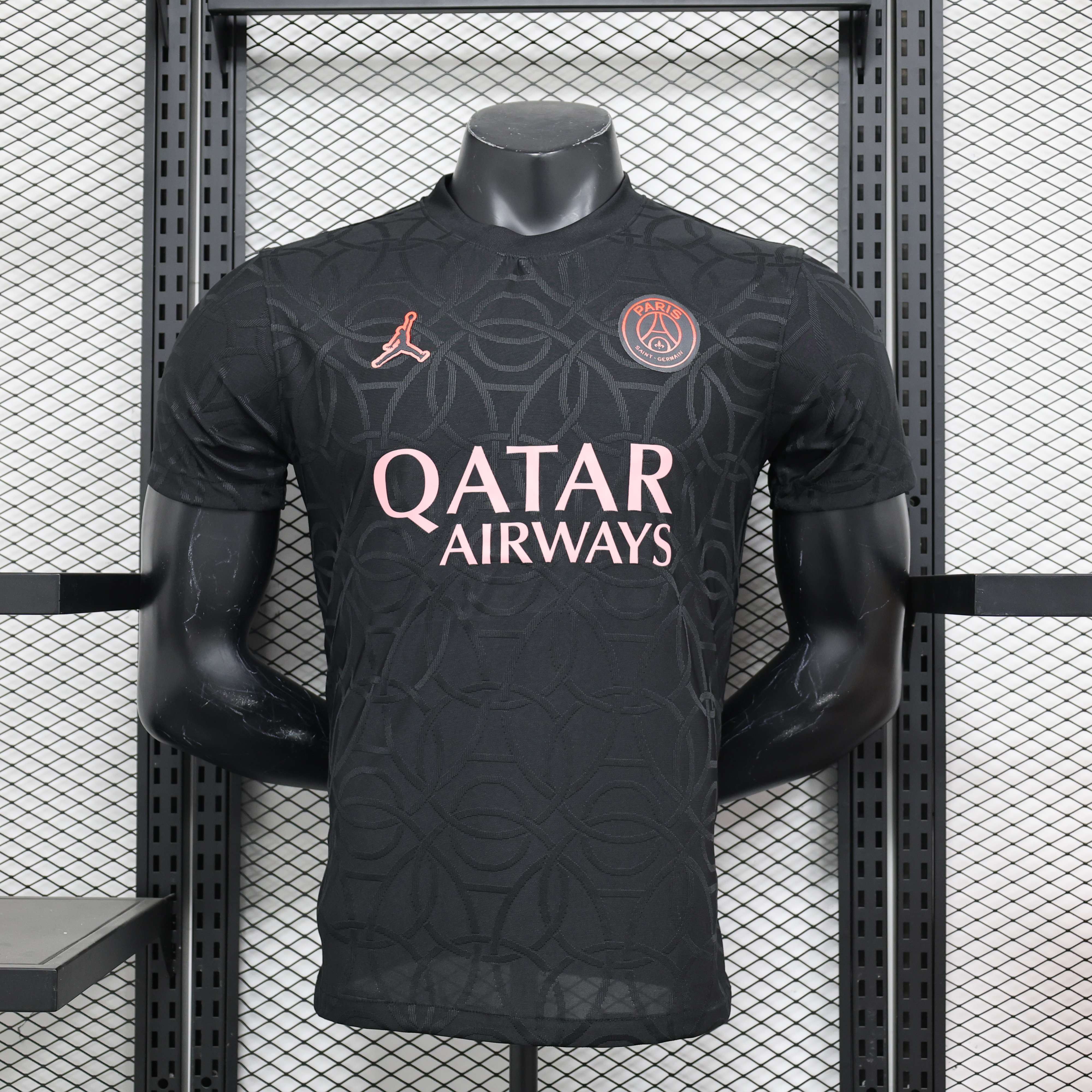 Paris Saint-Germain PSG X JD 24-25 Third Pre-Match Black Jersey - Player Version - ReplicasJersey