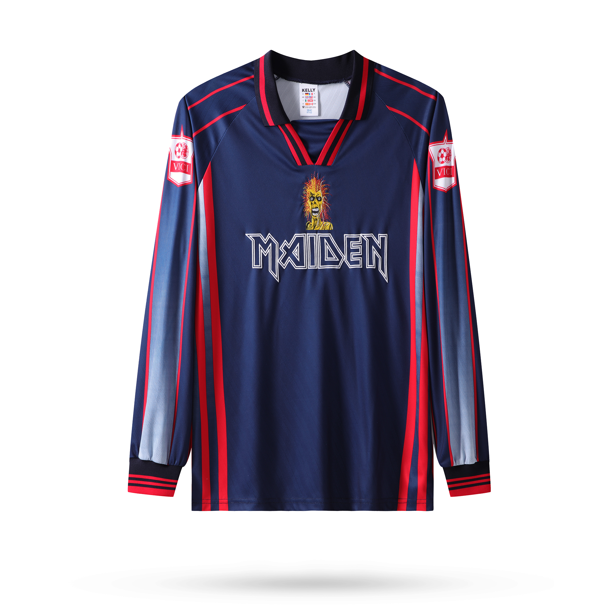 Retro Iron Maiden 1998 Long Sleeve Jersey - ReplicasJersey