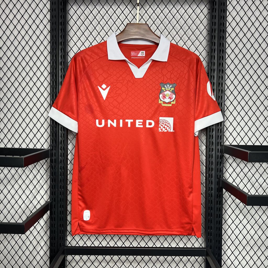 Wrexham 24-25 Home Stadium Jersey - Fans Version - ReplicasJersey