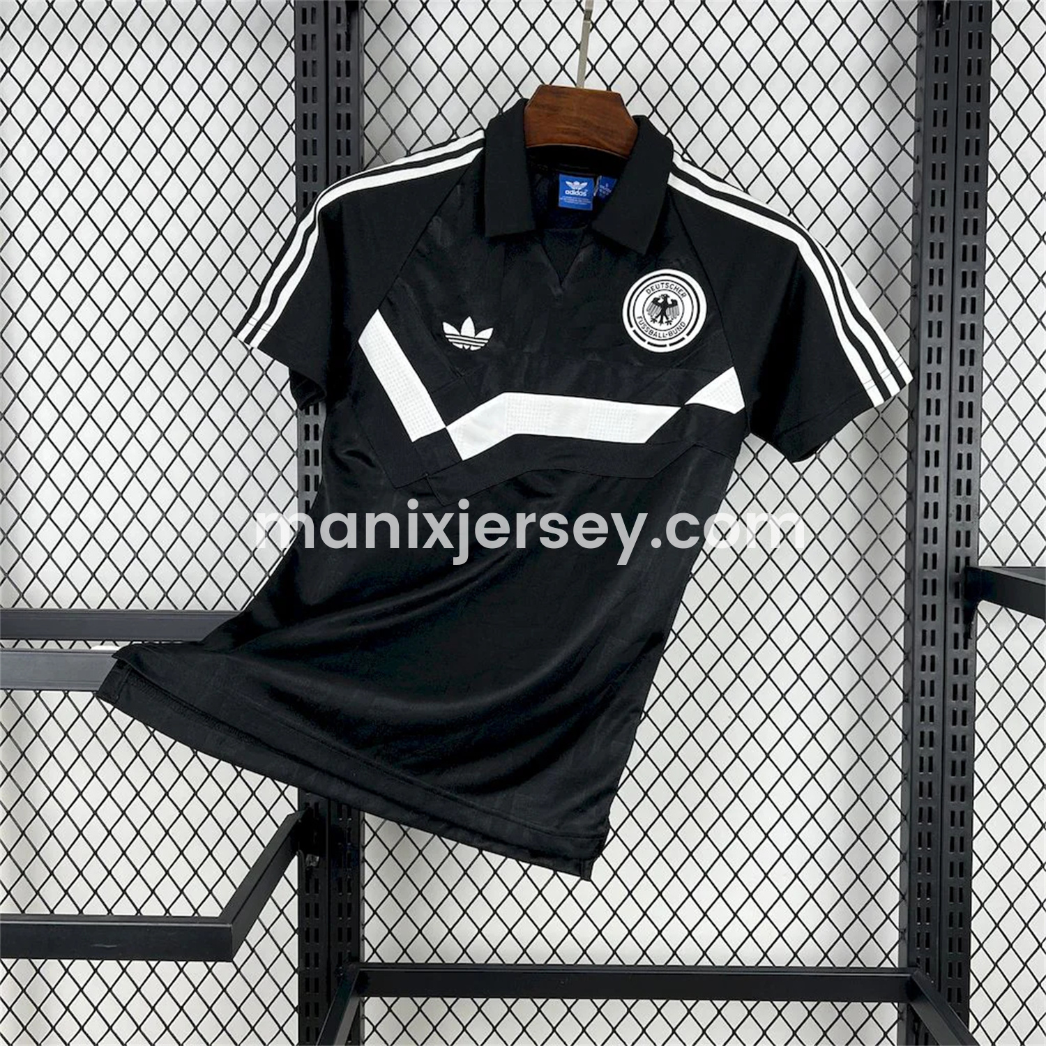 Retro Germany 1988-91 Terrace Black Jersey - ReplicasJersey