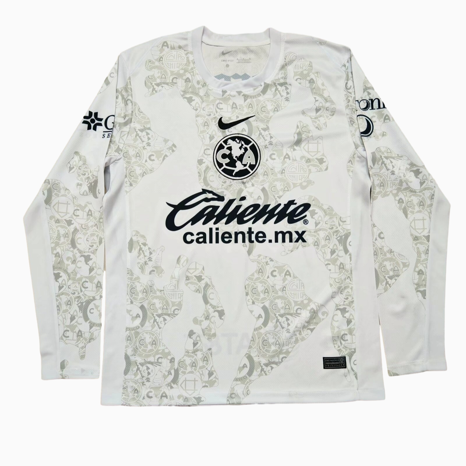 Club América 24-25 White Goalkeeper Long Sleeves Jersey - Fans Version - ReplicasJersey