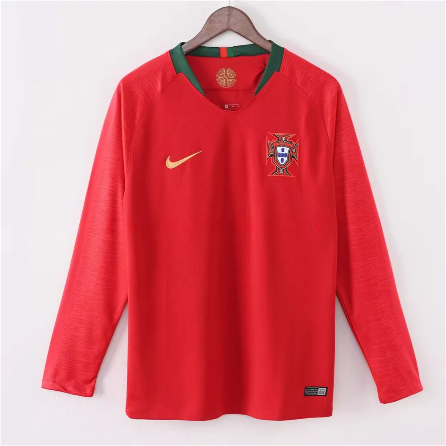 Retro Portugal 2018 Home Long Sleeves Jersey - ReplicasJersey