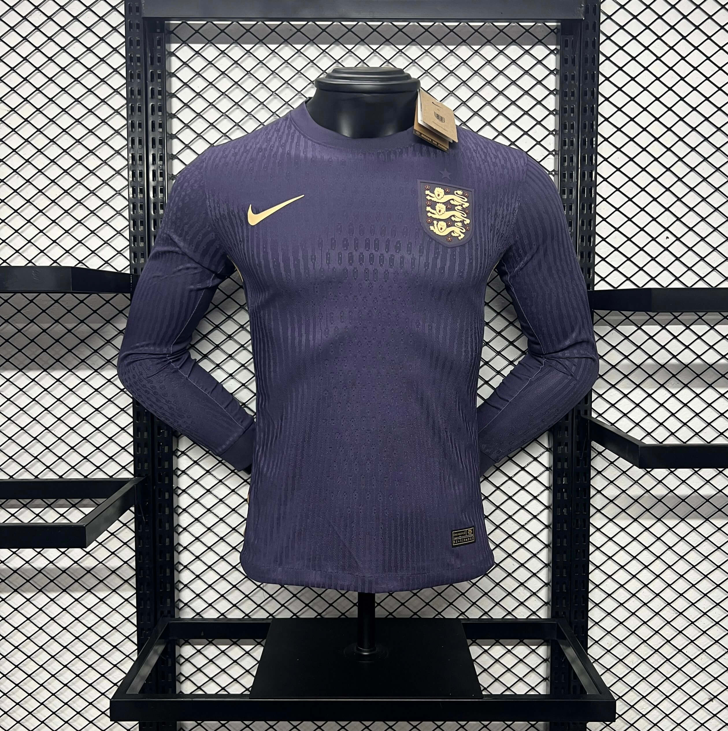 England 2024 Away Long Sleeve Jersey - Player Version - ReplicasJersey