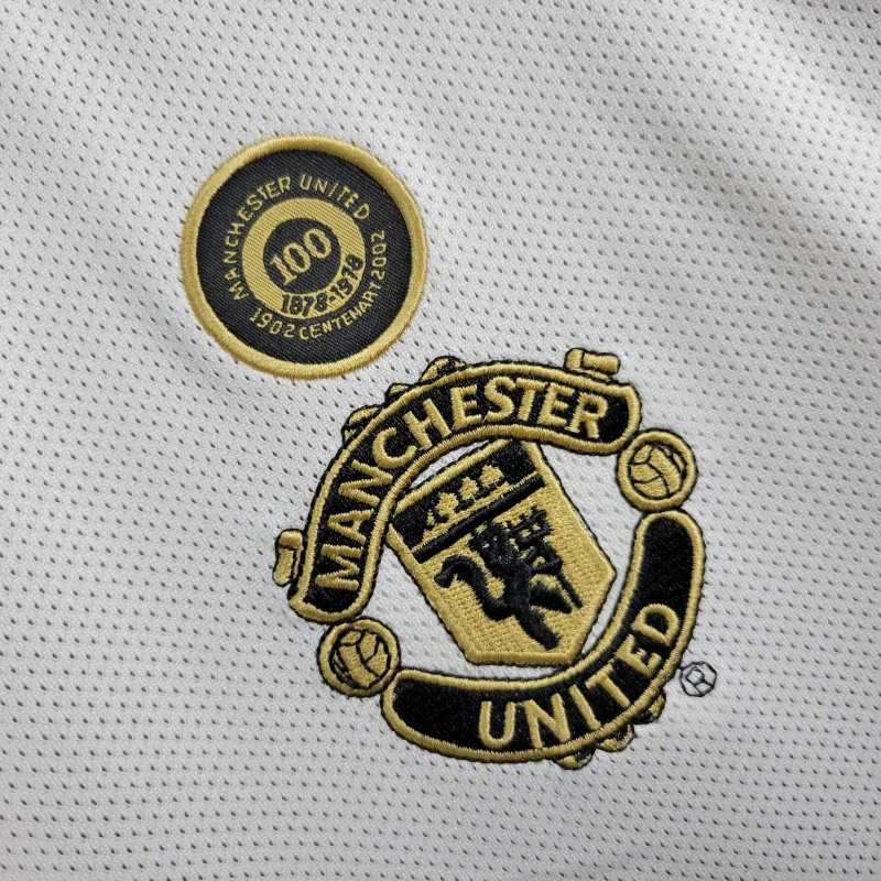 Manchester United Retro 01-02 100th Anniversary Long Sleeve Special Edition Jersey - ReplicasJersey