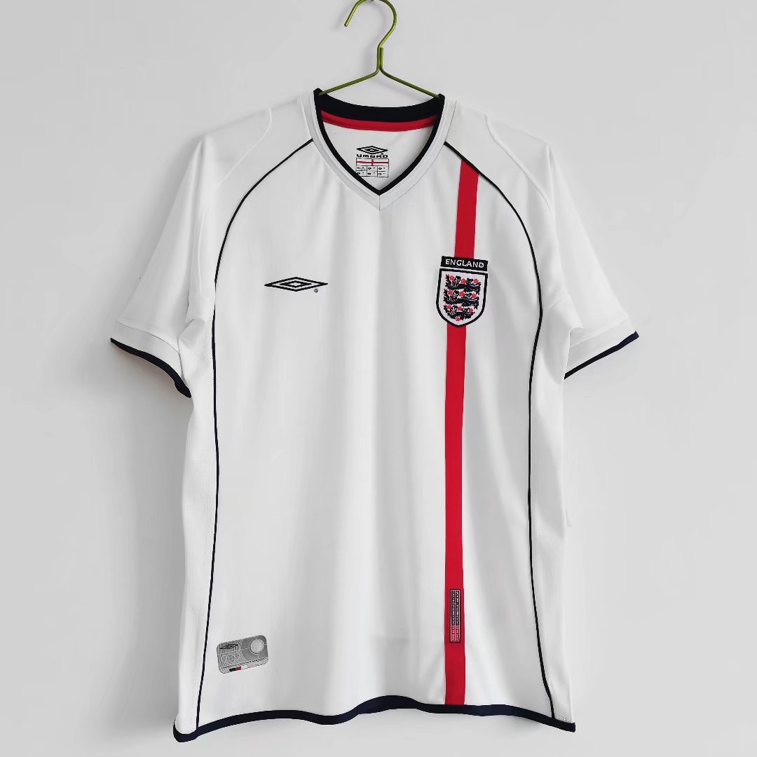 Retro England 2002 Home Stadium Jersey - ReplicasJersey
