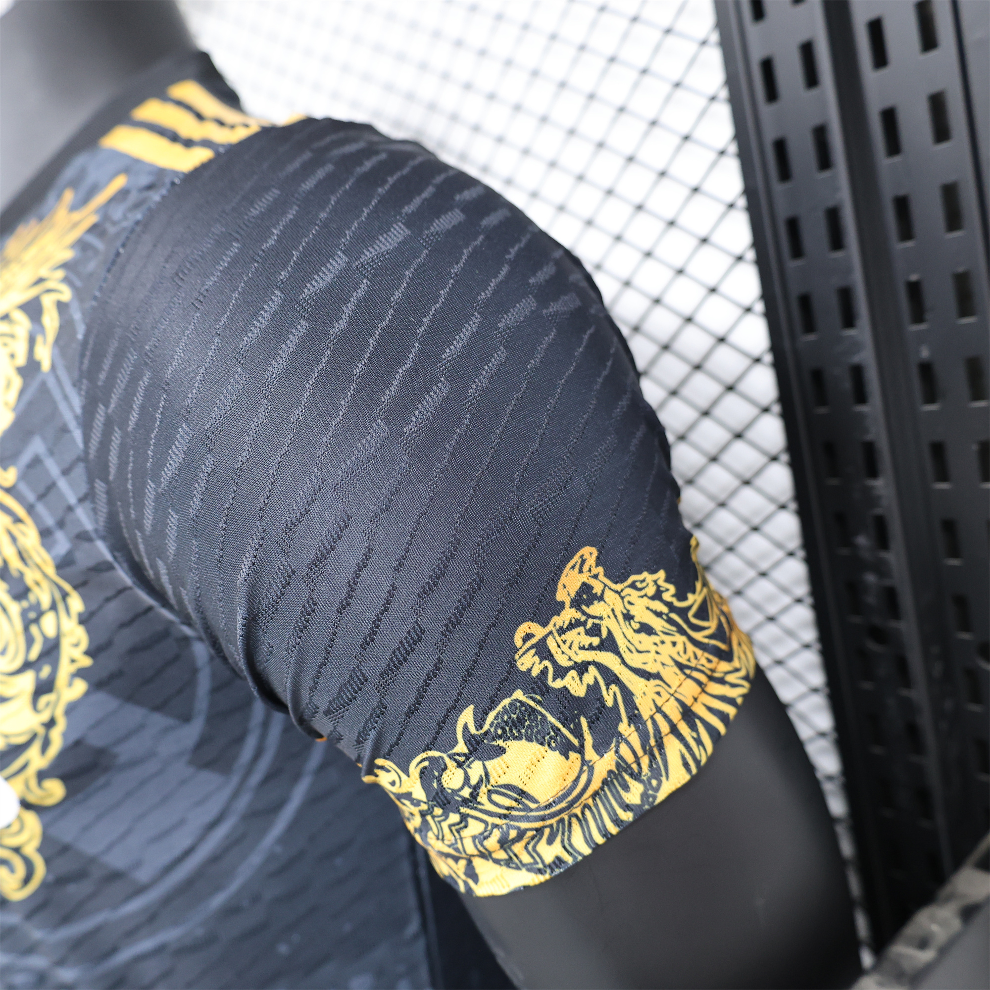 Real Madrid 24-25 Gold Loong Black Special Edition Jersey - Player Version - ReplicasJersey
