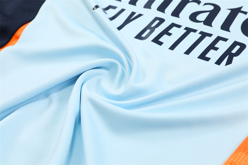 Real Madrid 24-25 Long Sleeve Training Set - Blue & Orange - ReplicasJersey