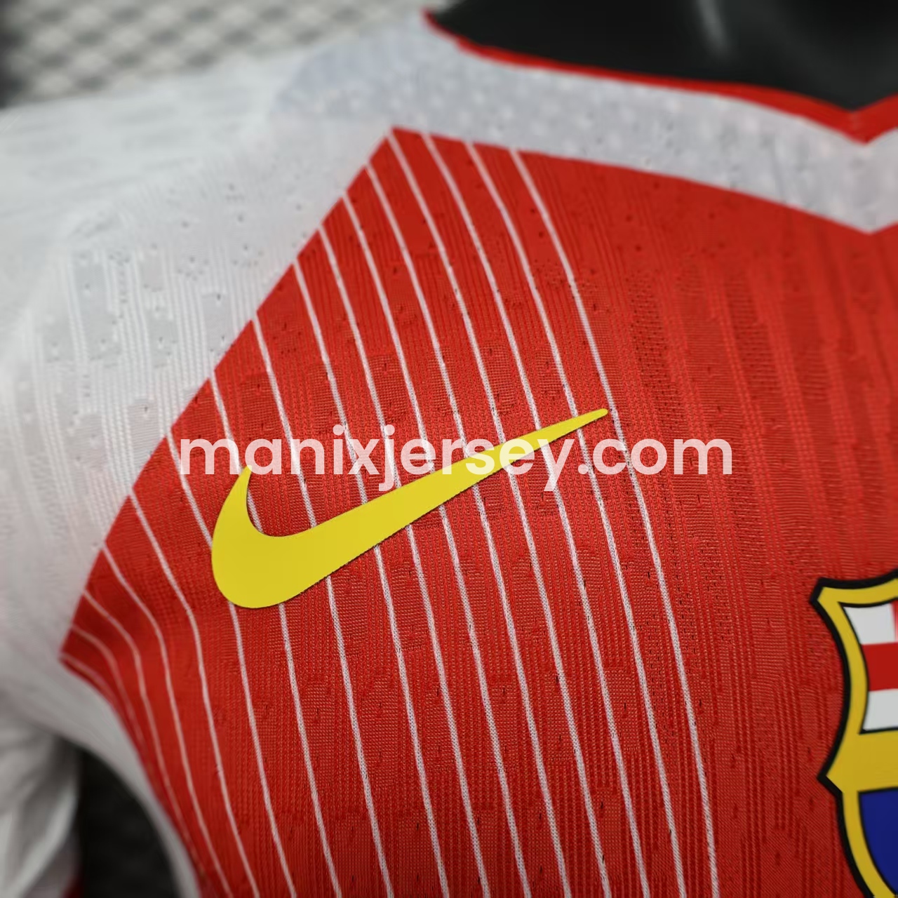B.A.R.S.A 25-26 Red & White Big LOGO Special Jersey - Player Version - ReplicasJersey