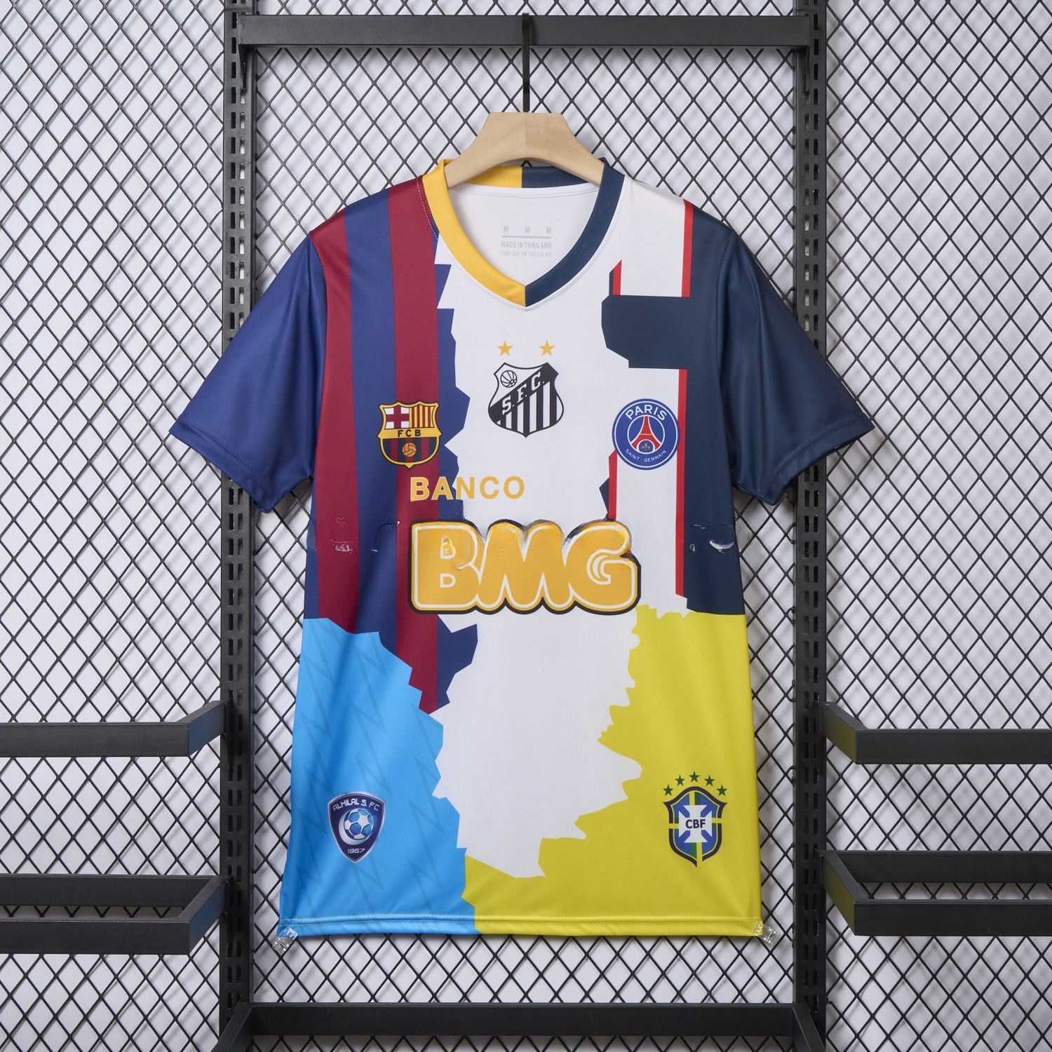Neymar Career Commemorative Jersey - Fans Version - B.A.R.S.A Brazil Paris Saint-Germain PSG Santos Al Hilal SFC - ReplicasJersey