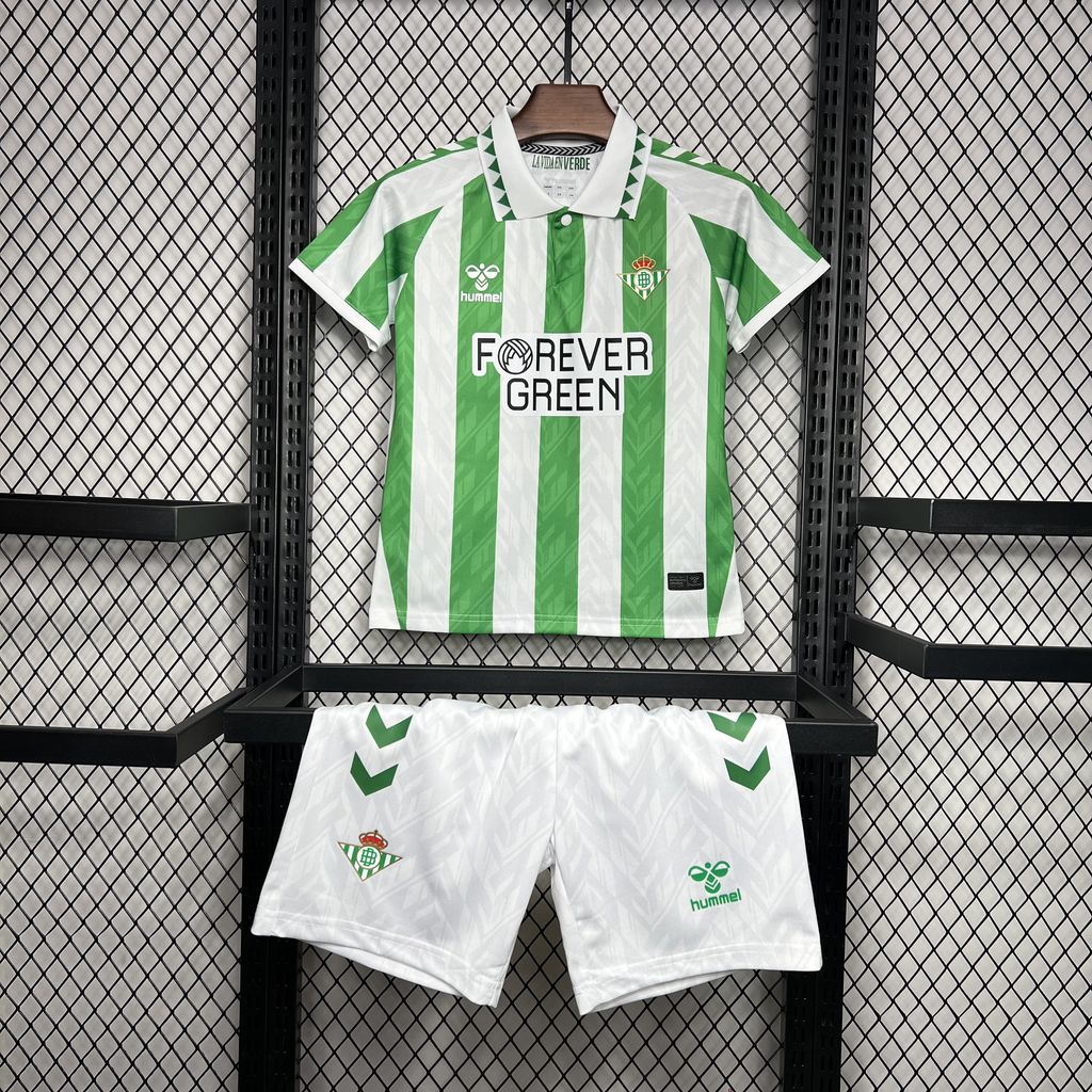 Real Betis 24-25 Home Stadium Kids Kit - ReplicasJersey