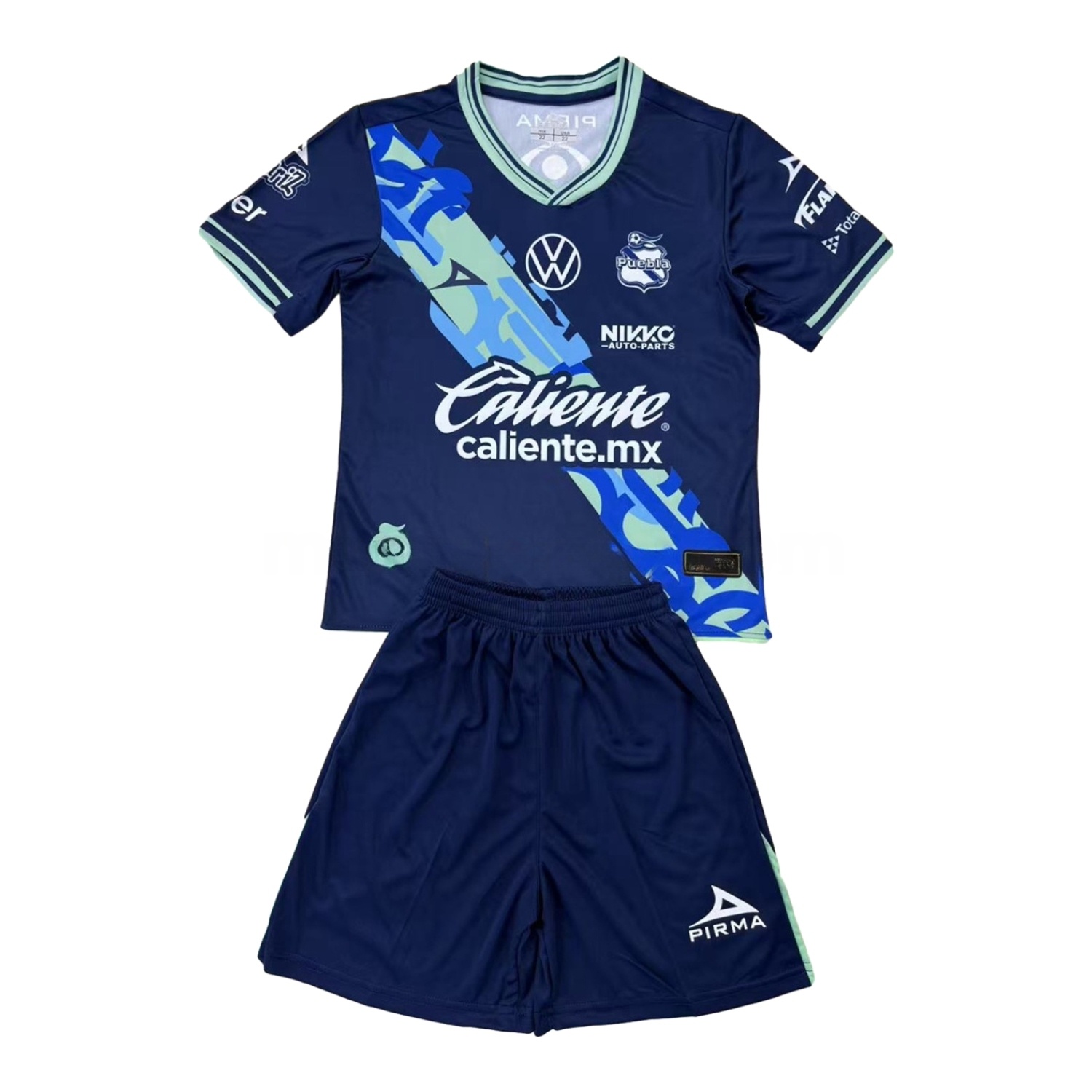 Club Puebla 24-25 Away Men's Adult Jersey Set - Fans Version - ReplicasJersey