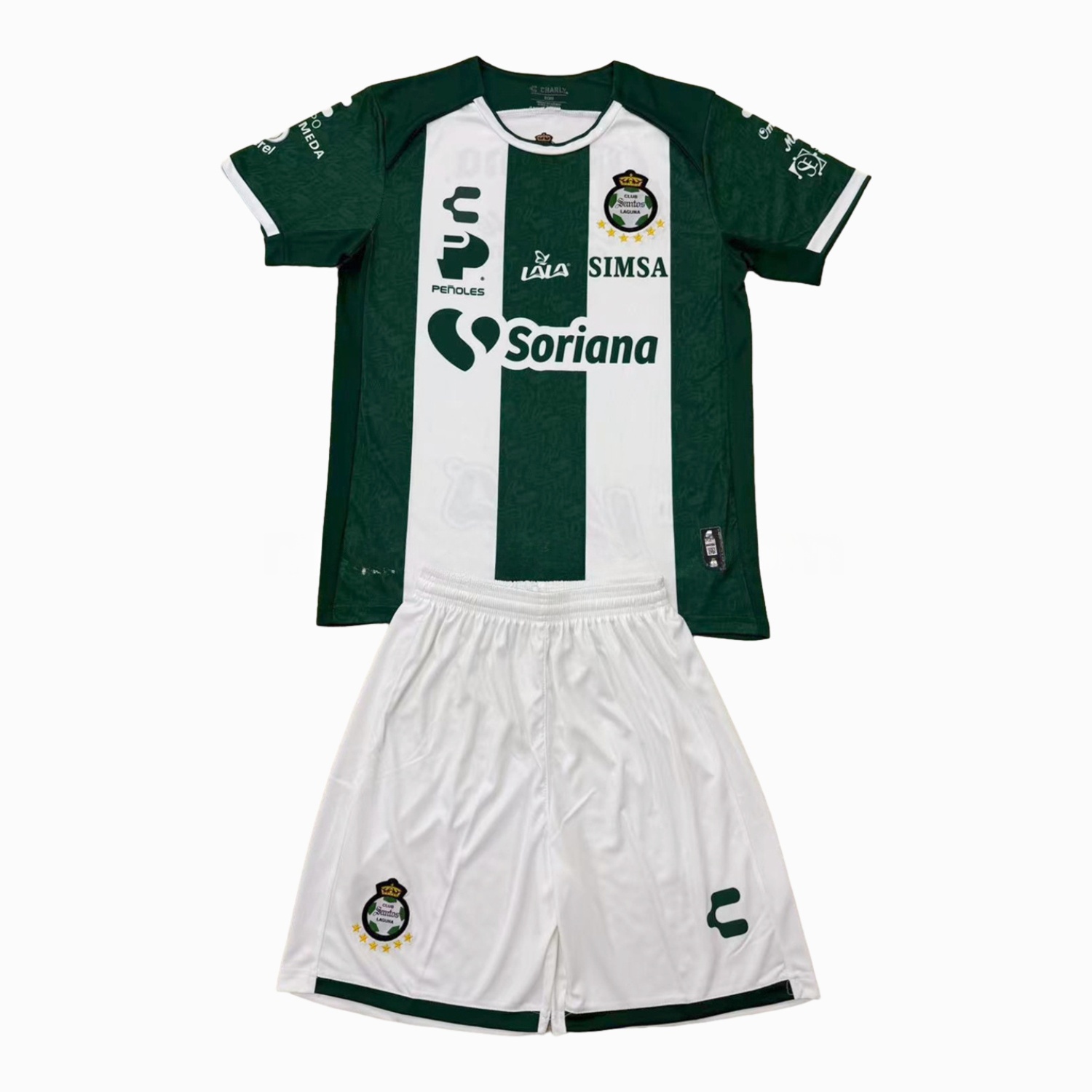 Santos Laguna 24-25 Home Men's Adult Jersey Set - Fans Version - ReplicasJersey