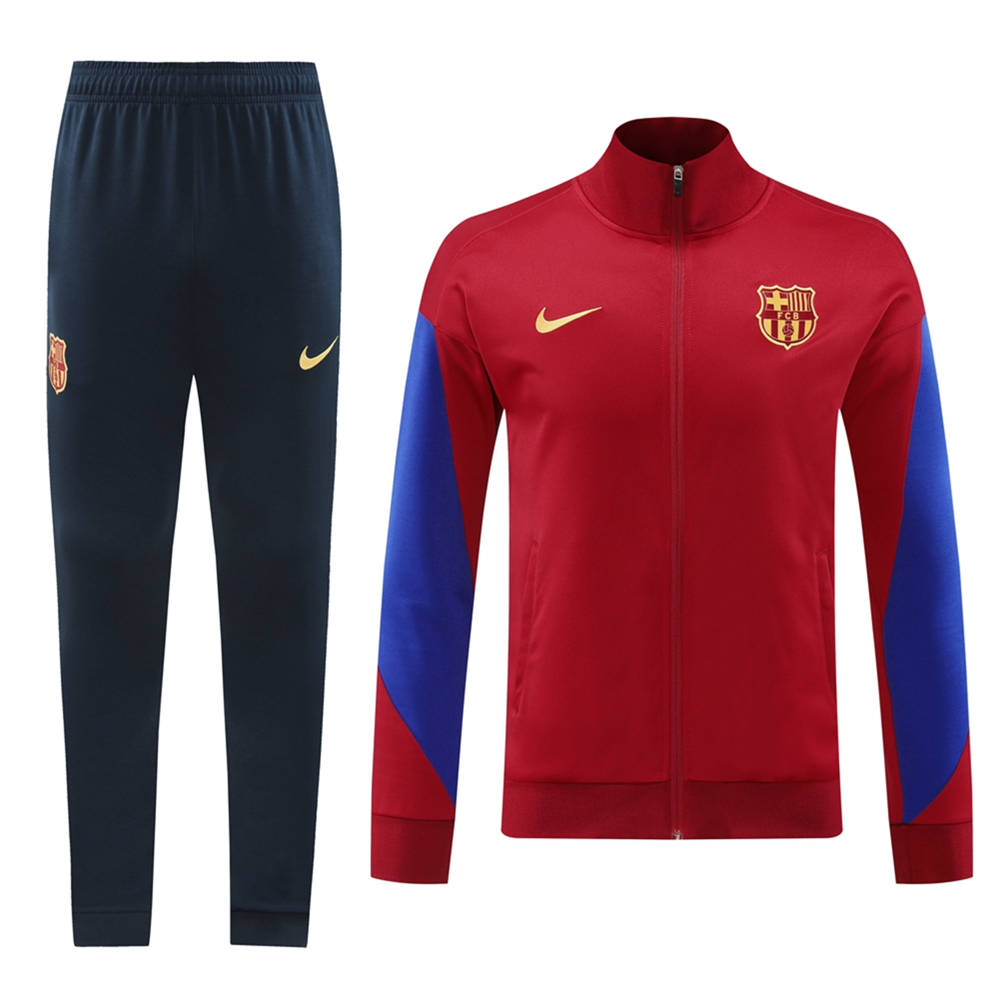 B.A.R.S.A 24-25 Jacket Training Tracksuit - Red & Deep Blue - ReplicasJersey