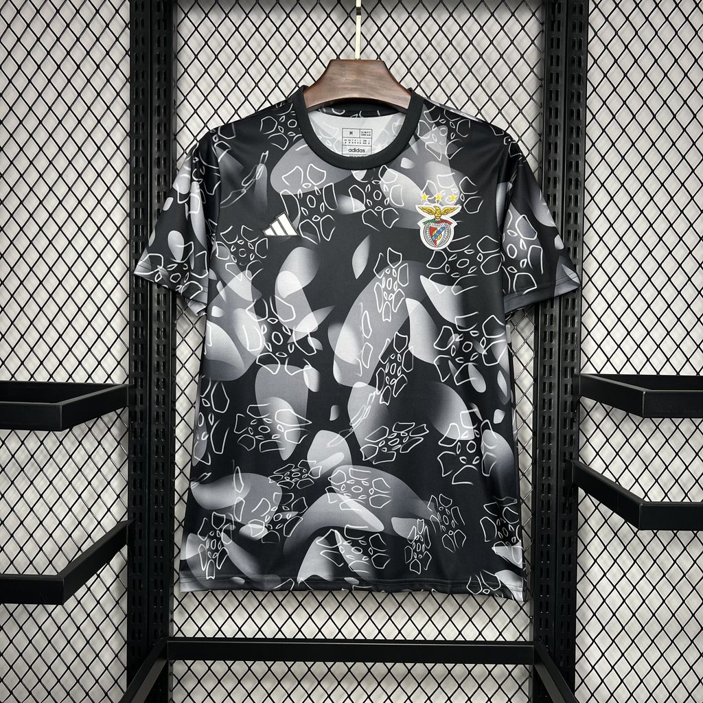 Benfica 24-25 Black Pre-match Training Jersey - Fans Version - ReplicasJersey