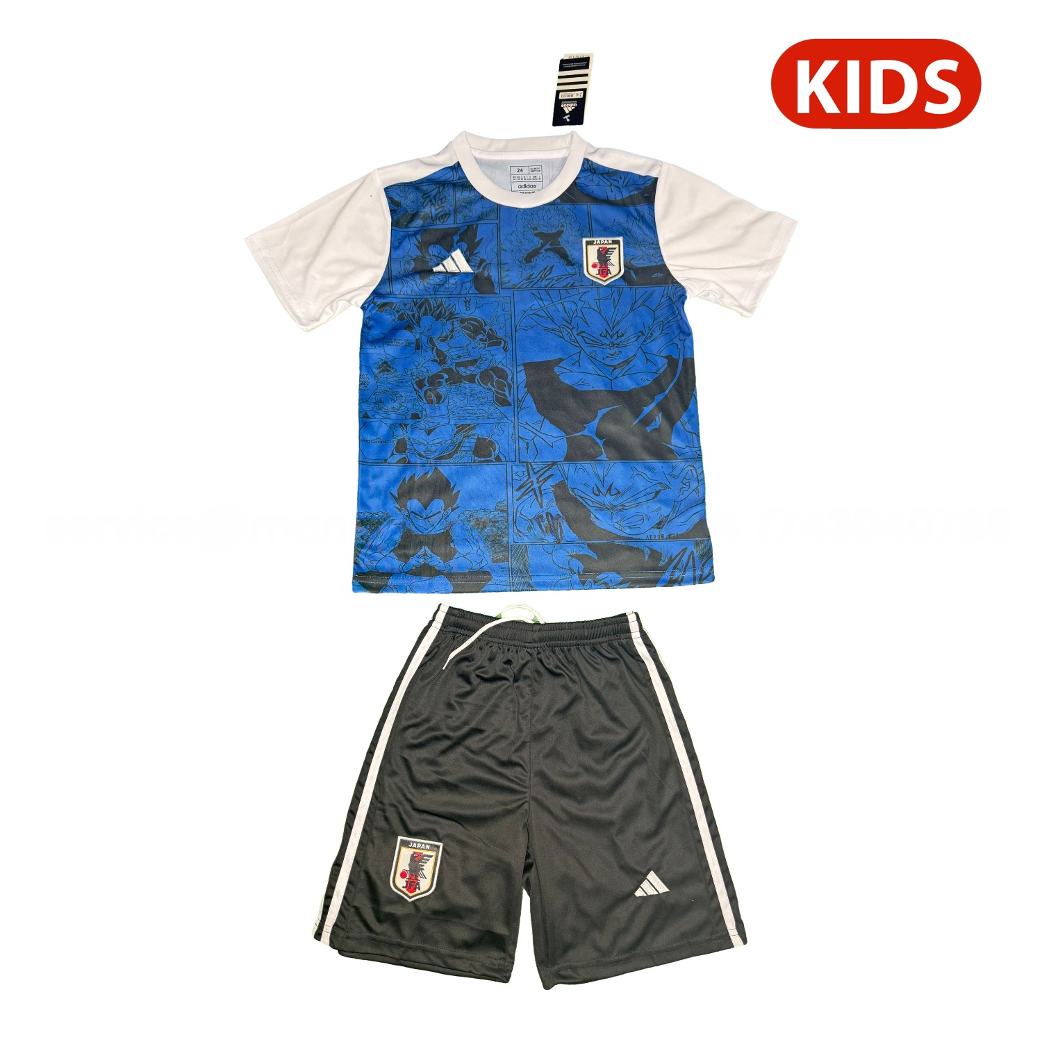 Japan 25-26 Vegeta Blue And Black Special Kids Kit - ReplicasJersey