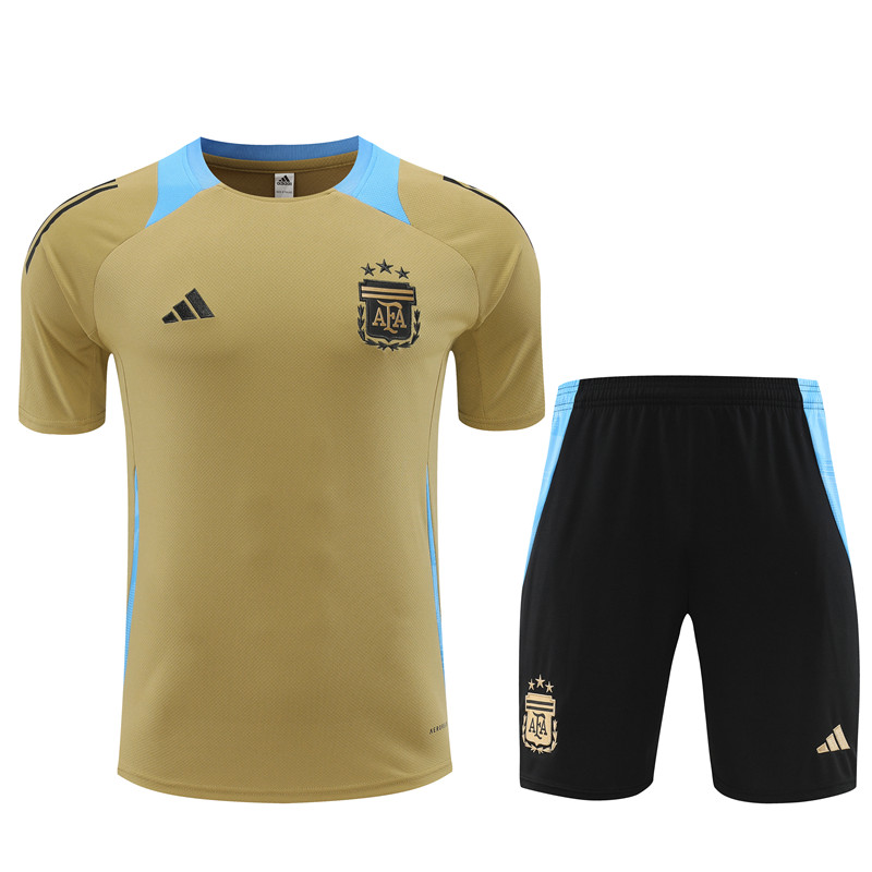 Argentina 2024 Short-Sleeve Training Set - Gold - ReplicasJersey