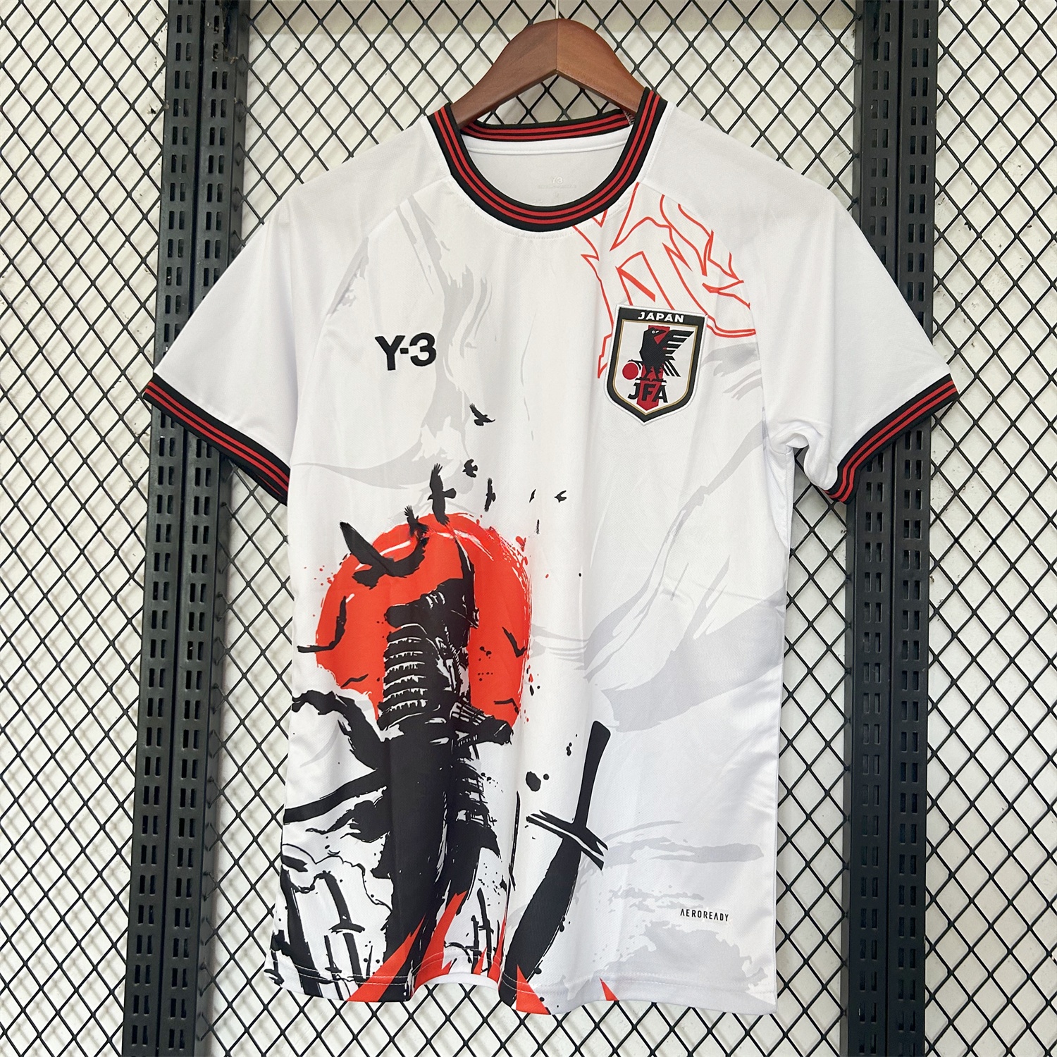 Japan 25-26 Y-3 Sunset Warrior and Crow White Special Jersey - Fans Version - ReplicasJersey