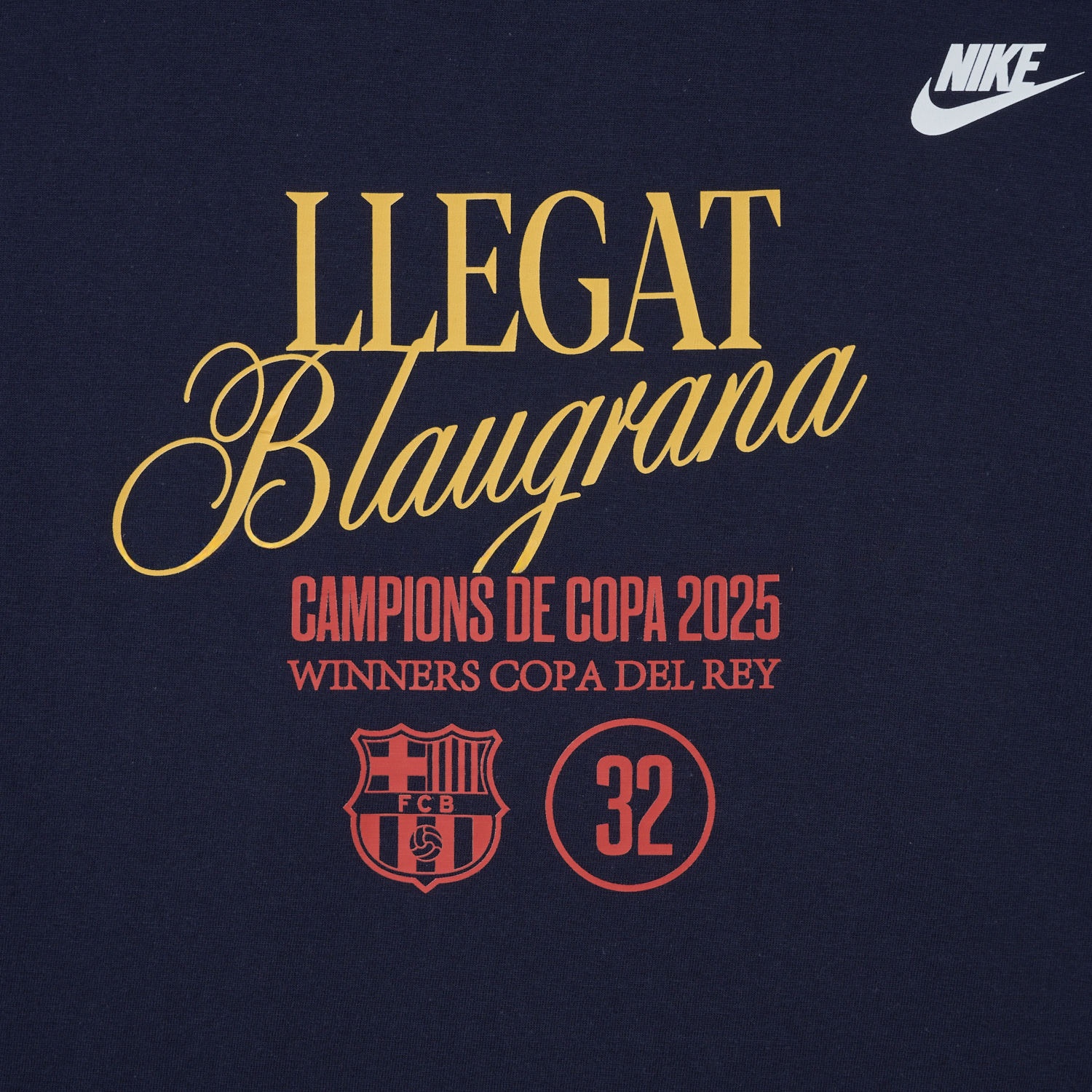 B.A.R.S.A 2025 Winners Copa Del Rey Deep Blue Commemorative T-shirt - ReplicasJersey