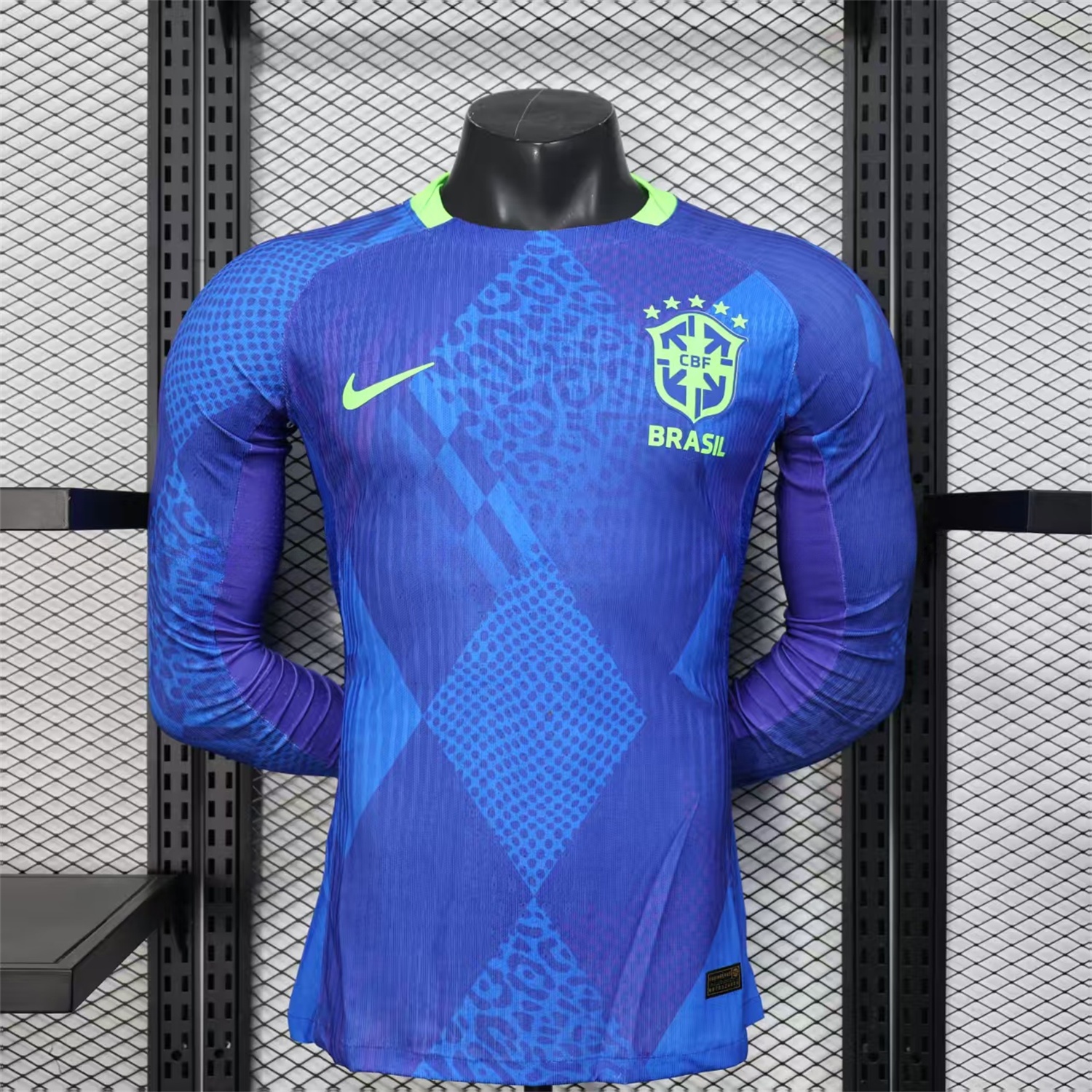 Brazil 2025 Women's Team Away Long Sleeves Jersey - Men's Player Version - ReplicasJersey