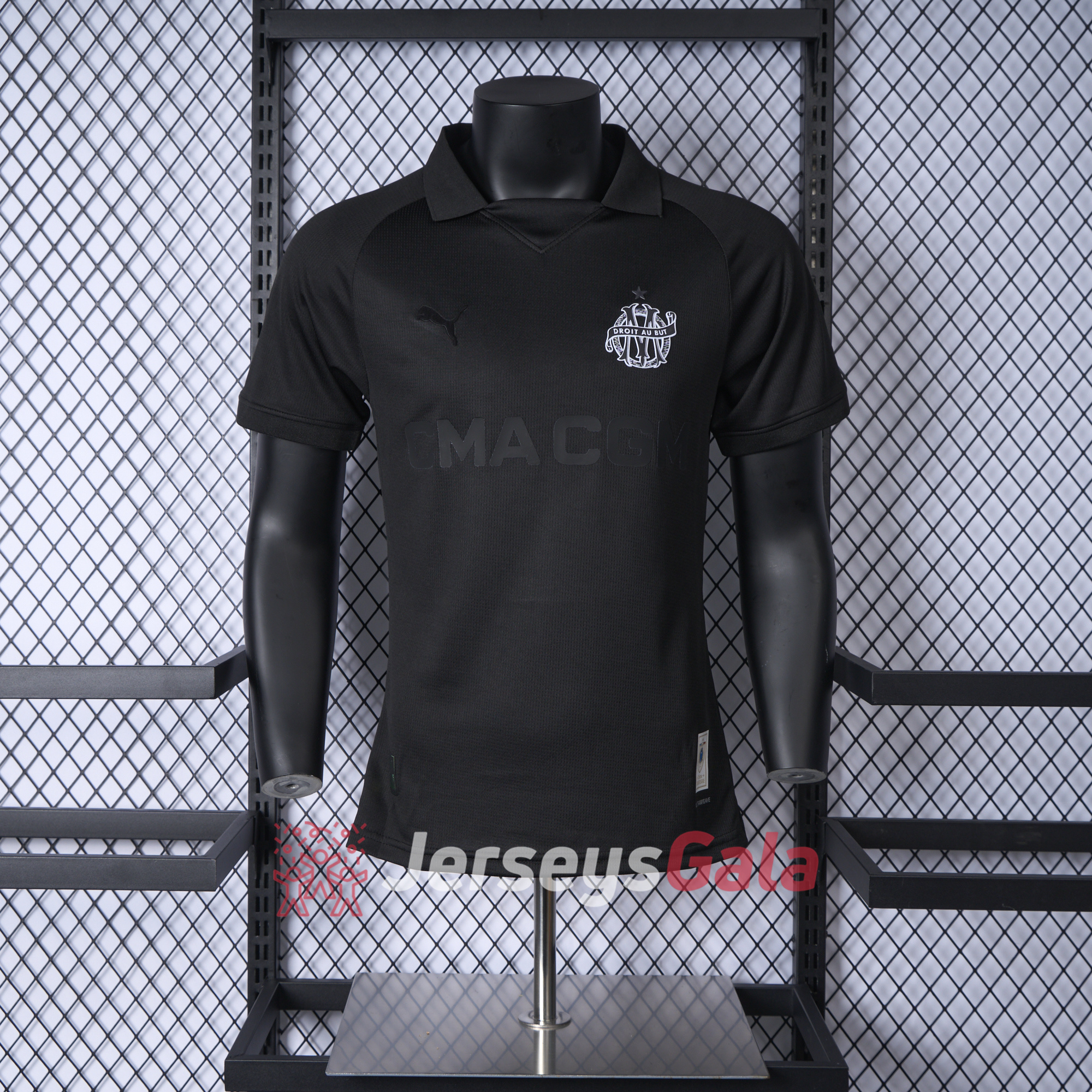 Marseille 24-25 125th Anniversary Black Jersey - Player Version - ReplicasJersey