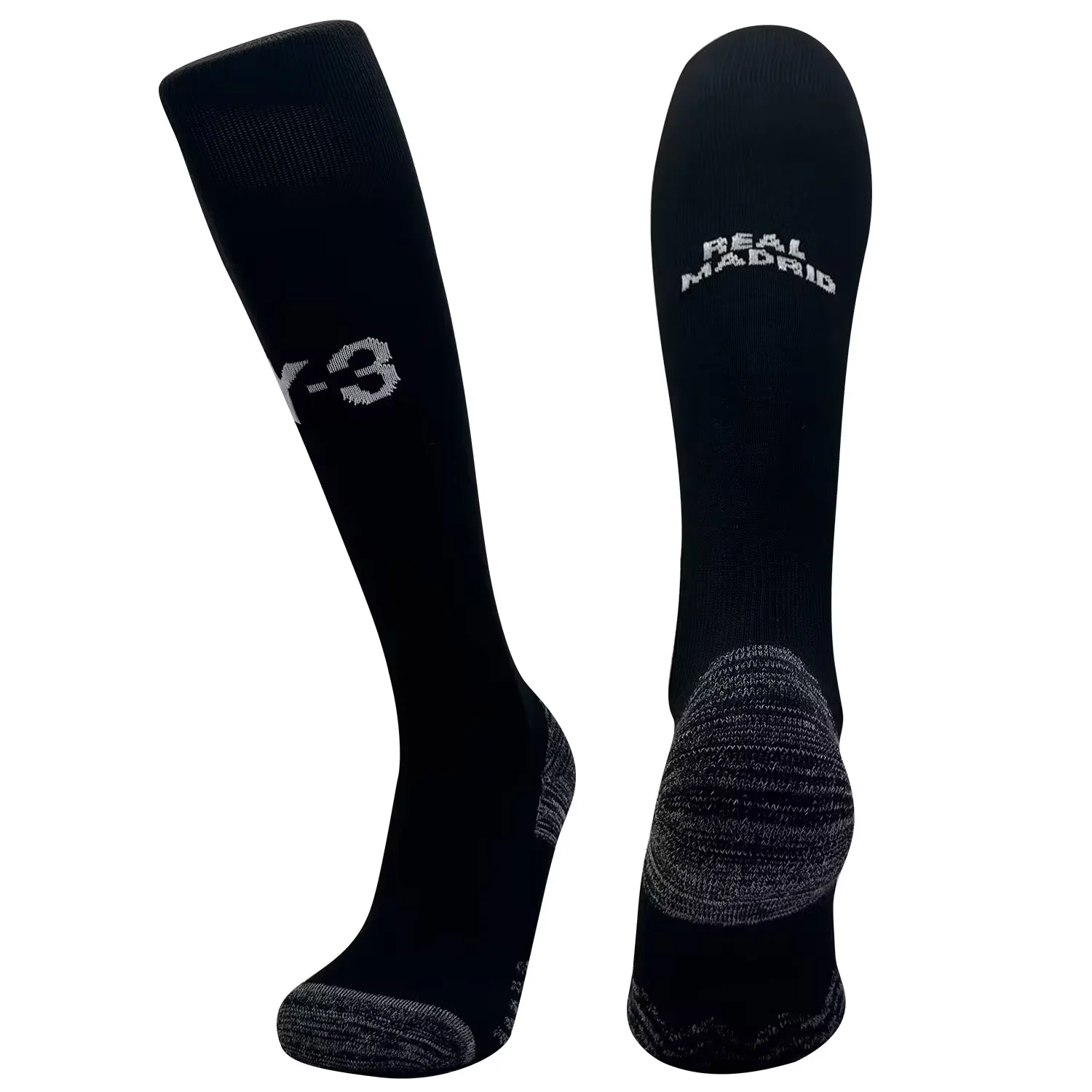 Real Madrid 24-25 Y-3 Socks - Black - ReplicasJersey