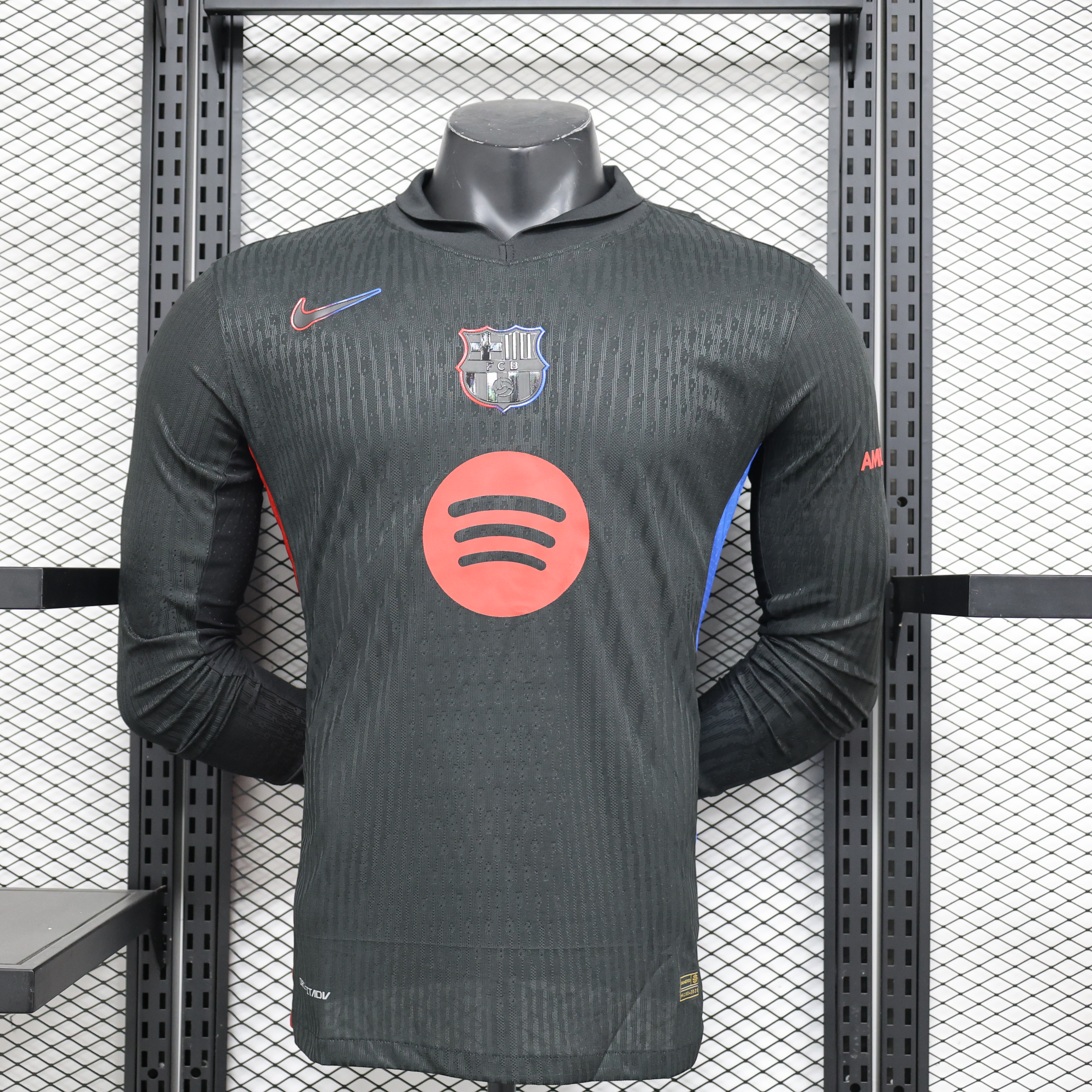B.A.R.S.A 24-25 Away Long Sleeve Jersey with Big Logo - Player Version - ReplicasJersey