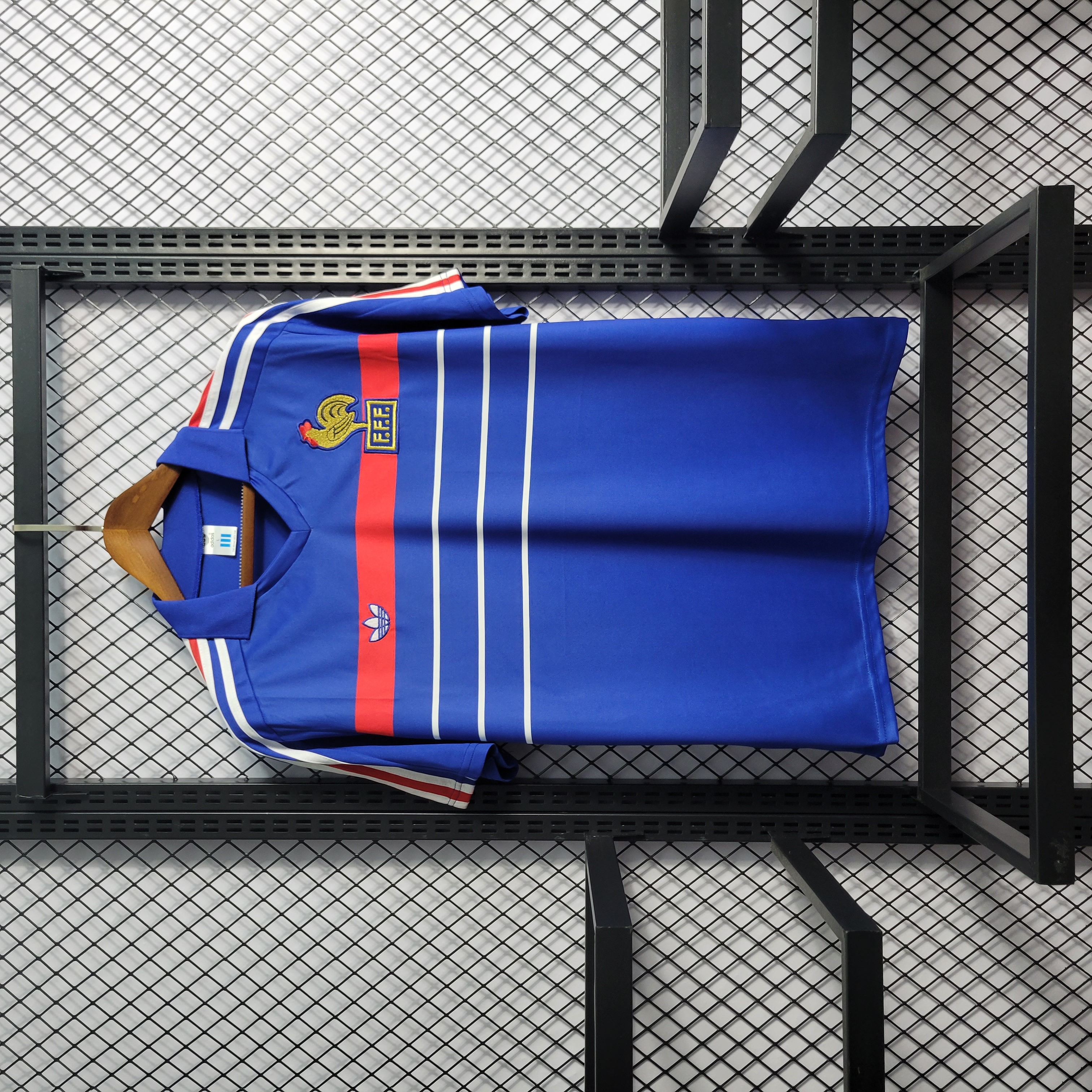 Retro France 1984 Home Stadium Jersey - ReplicasJersey